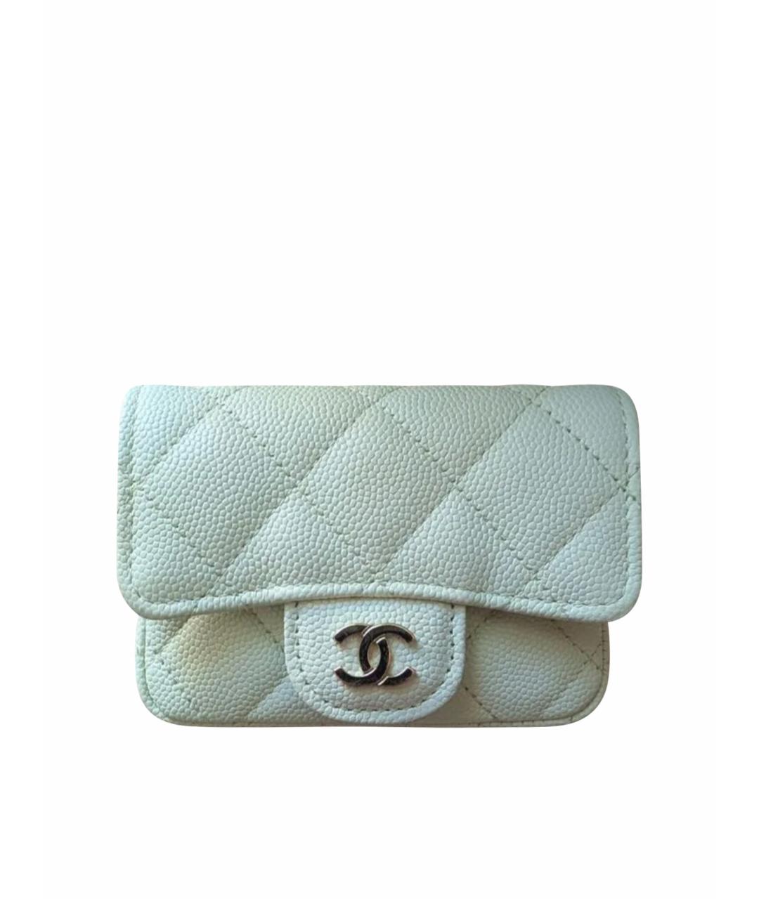 CHANEL Бирюзовая кожаная поясная сумка, фото 1