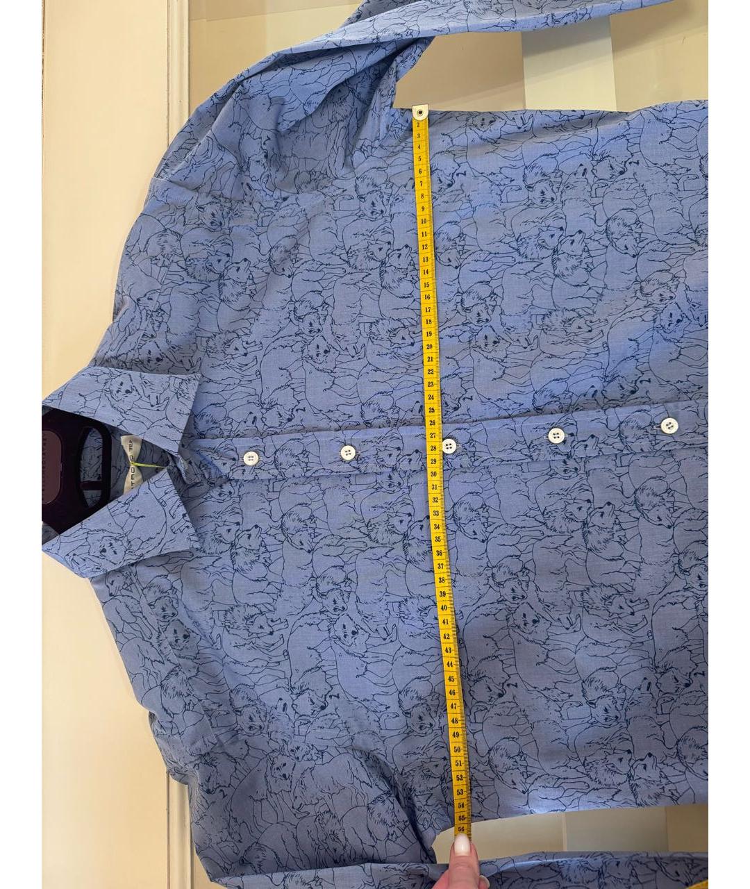ETRO Синяя хлопковая кэжуал рубашка, фото 6