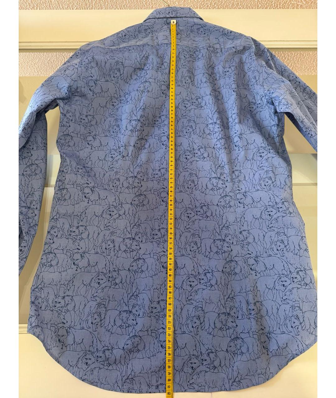 ETRO Синяя хлопковая кэжуал рубашка, фото 7
