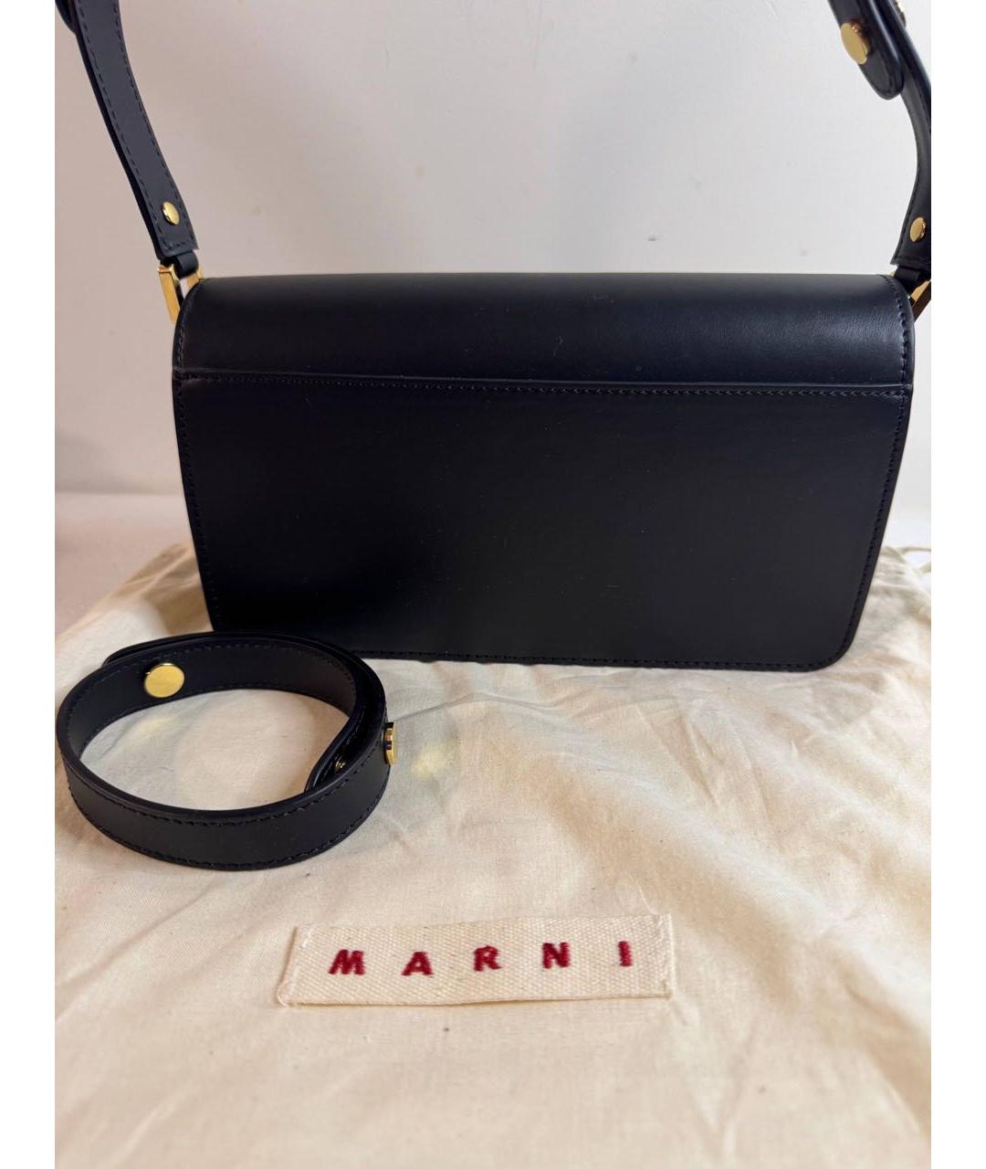 MARNI Черная кожаная сумка через плечо, фото 3