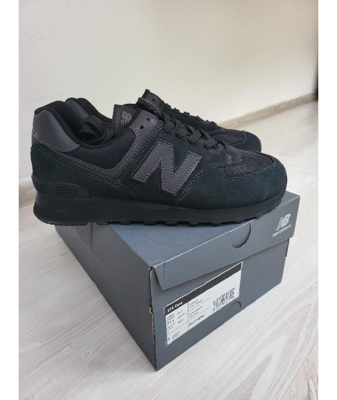 NEW BALANCE Черные замшевые низкие кроссовки / кеды, фото 9