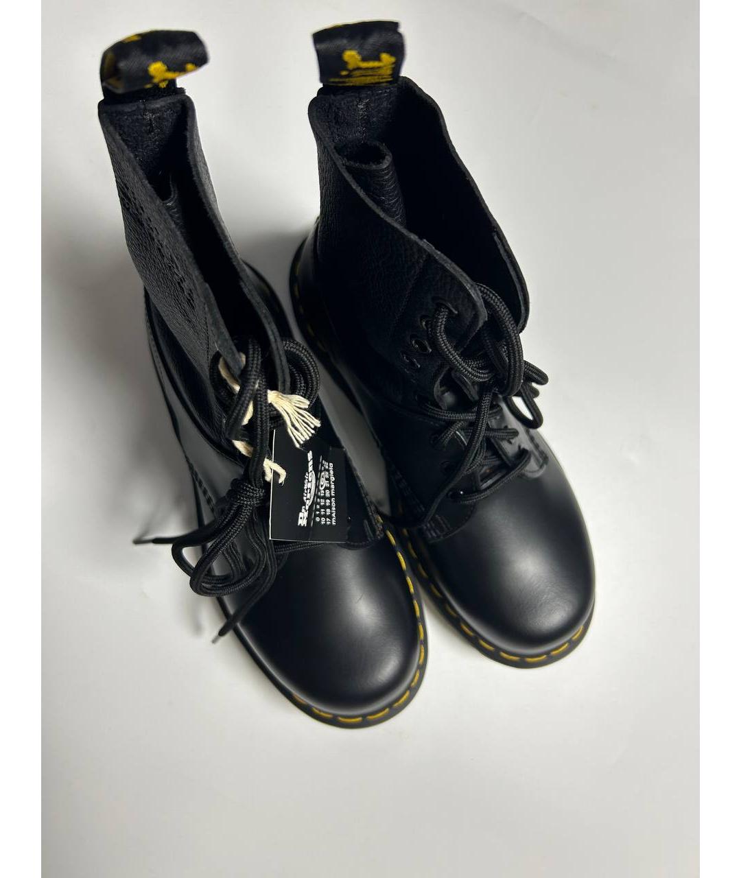 MM6 MAISON MARGIELA Черные кожаные высокие ботинки, фото 2