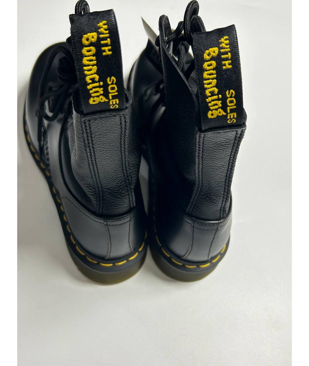 MM6 MAISON MARGIELA Черные кожаные высокие ботинки, фото 4