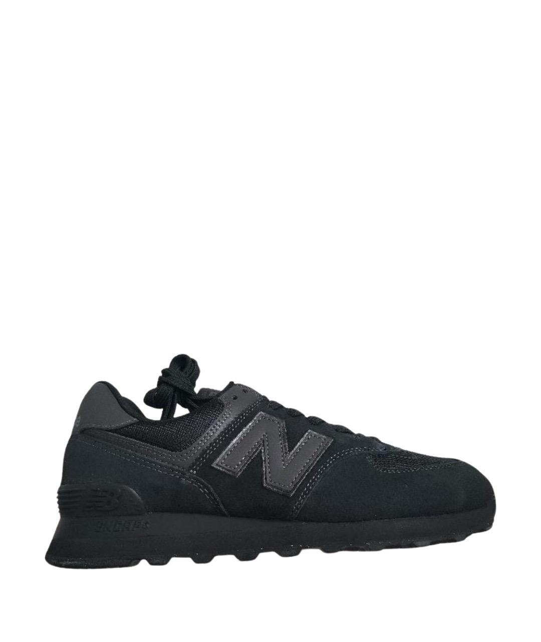 NEW BALANCE Черные замшевые низкие кроссовки / кеды, фото 1