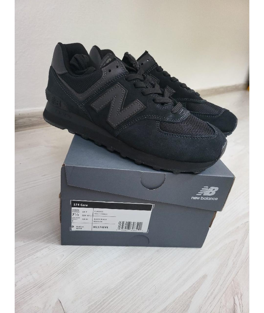 NEW BALANCE Черные замшевые низкие кроссовки / кеды, фото 8