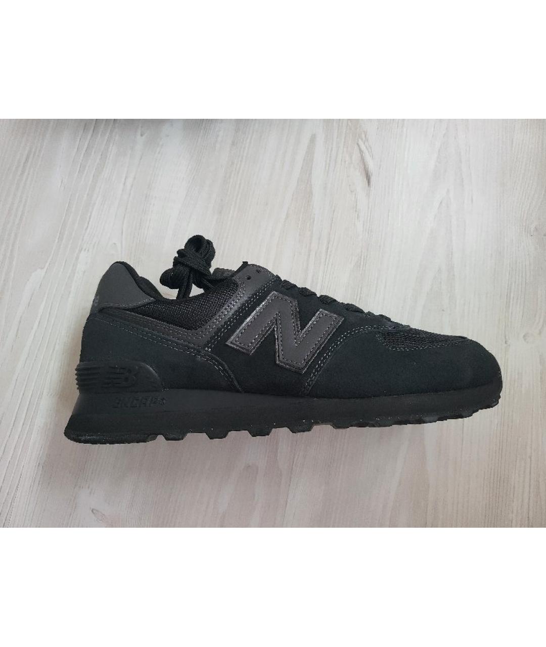 NEW BALANCE Черные замшевые низкие кроссовки / кеды, фото 9