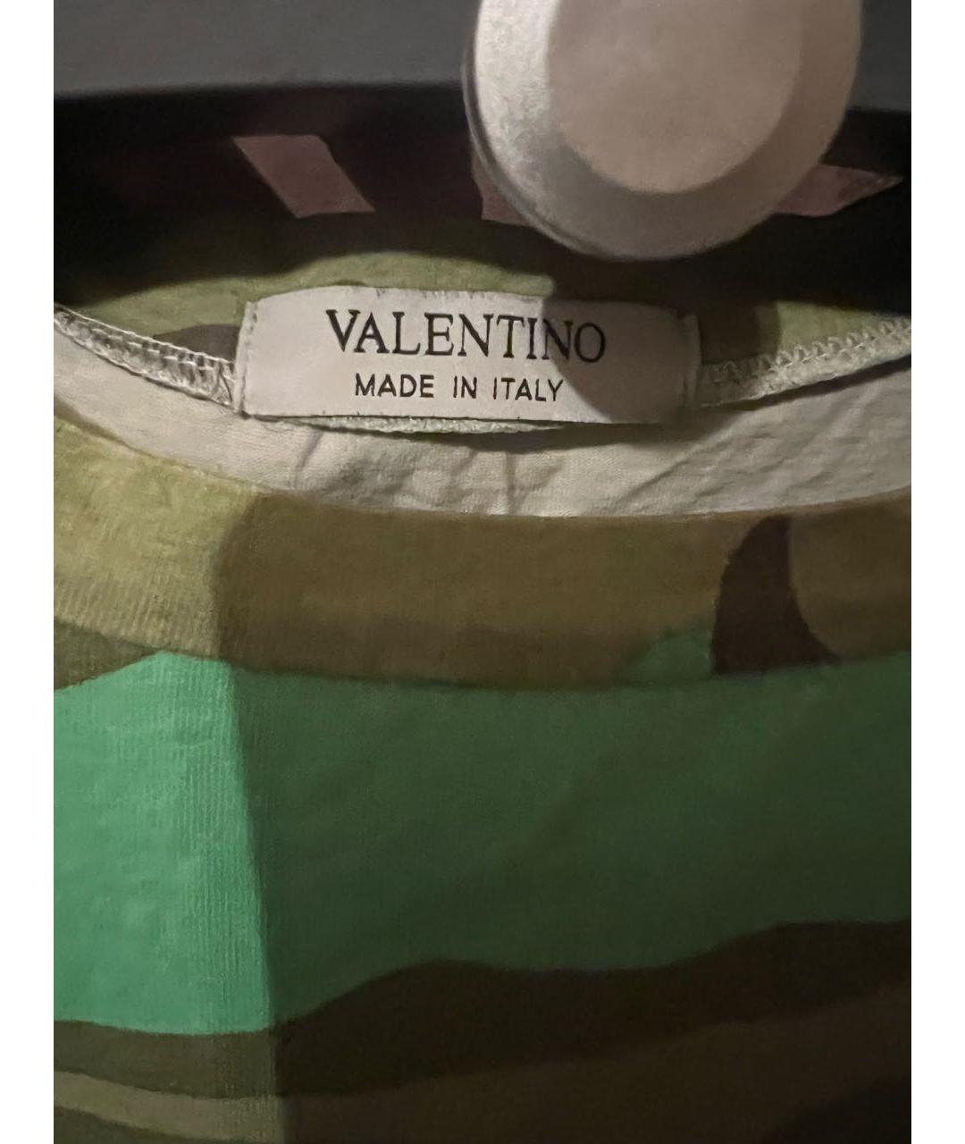 VALENTINO Хаки хлопковая футболка, фото 3