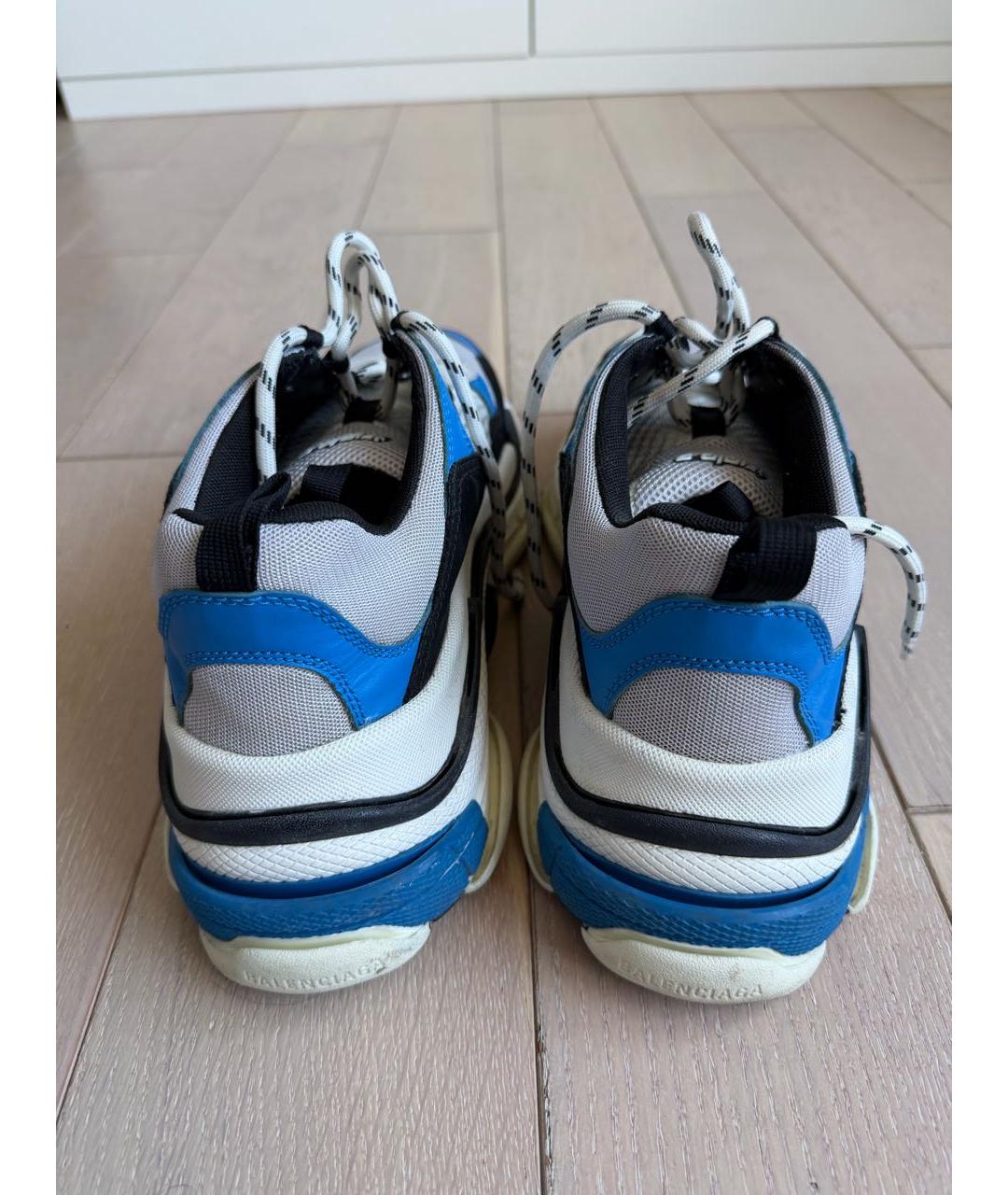 BALENCIAGA Синие высокие кроссовки / кеды, фото 4