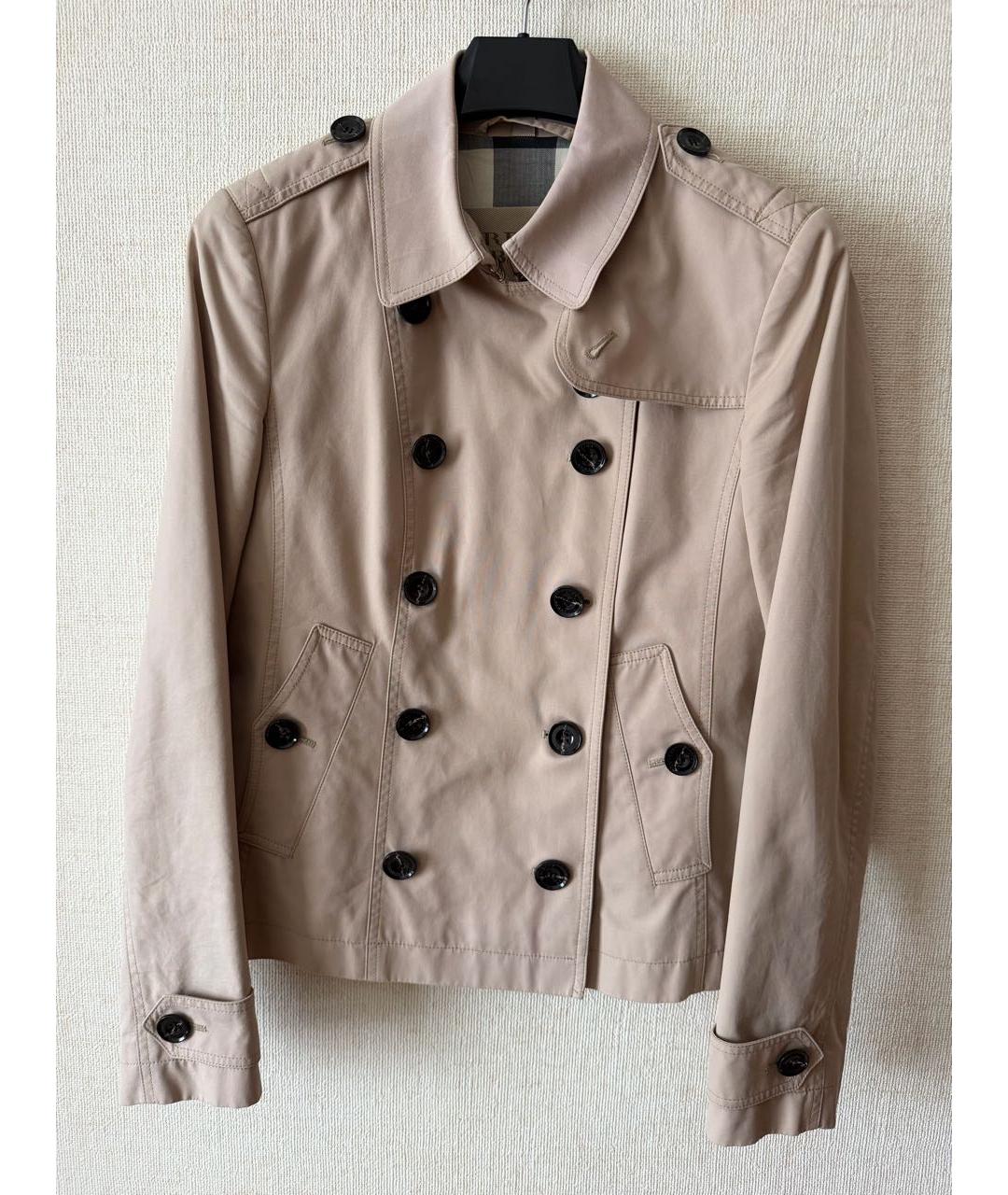 BURBERRY Бежевая хлопковая куртка, фото 4