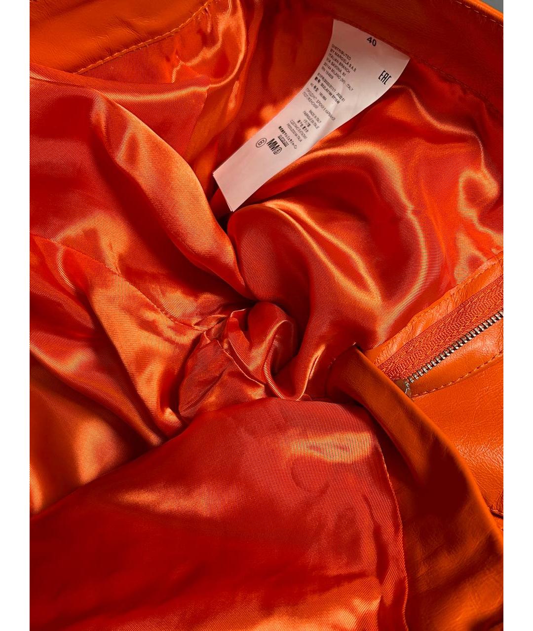MM6 MAISON MARGIELA Оранжевые прямые брюки, фото 5