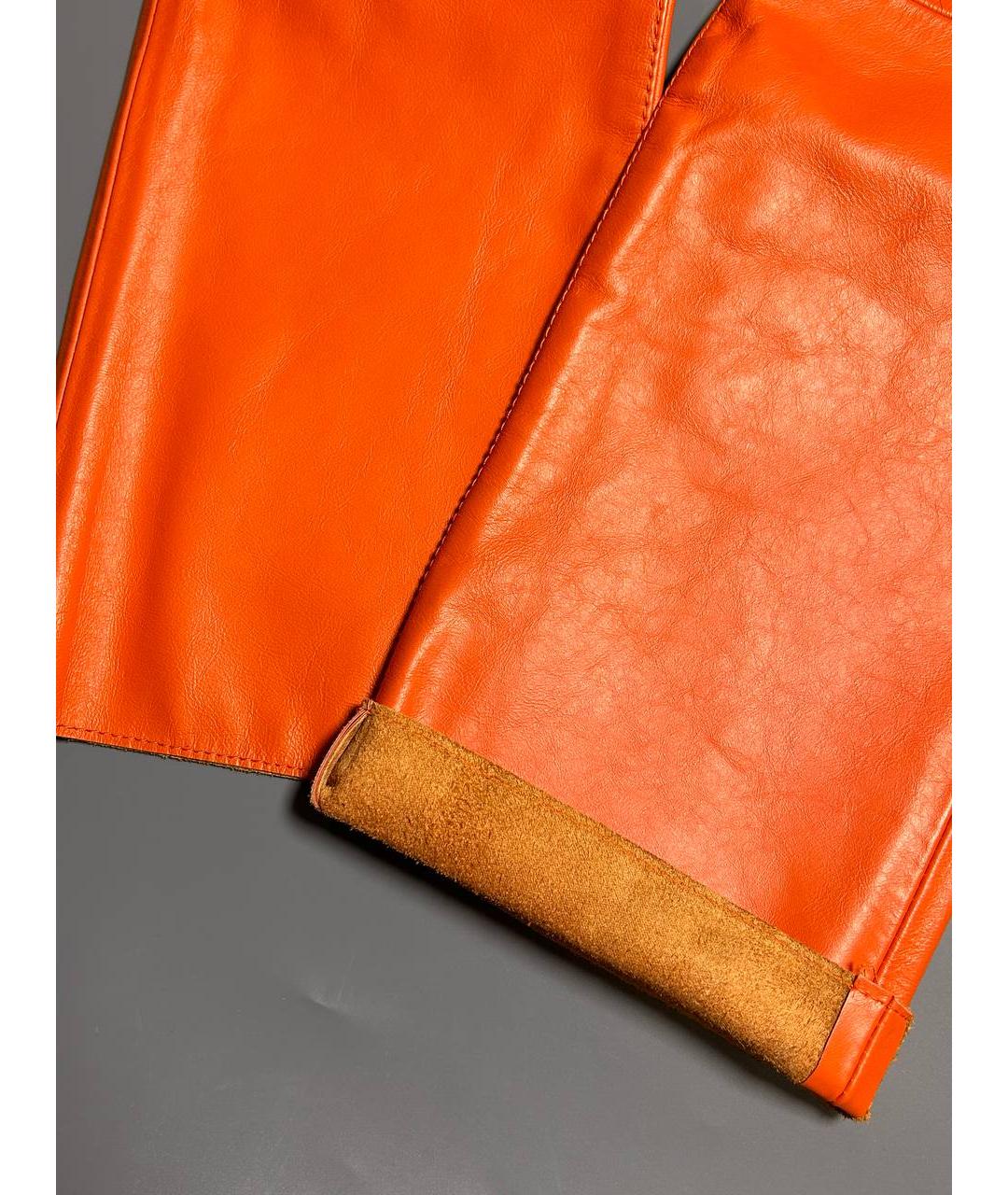 MM6 MAISON MARGIELA Оранжевые прямые брюки, фото 6