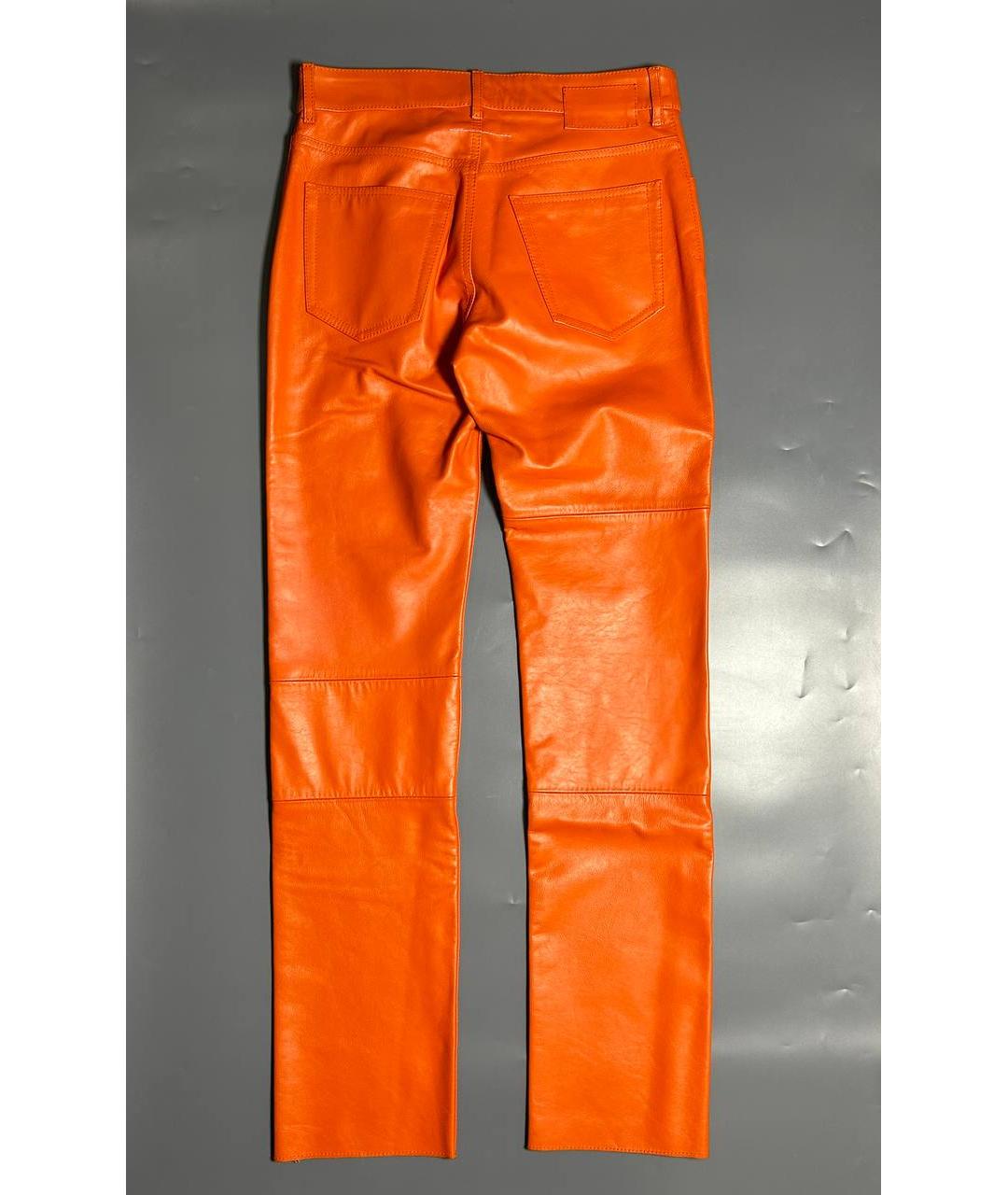 MM6 MAISON MARGIELA Оранжевые прямые брюки, фото 2