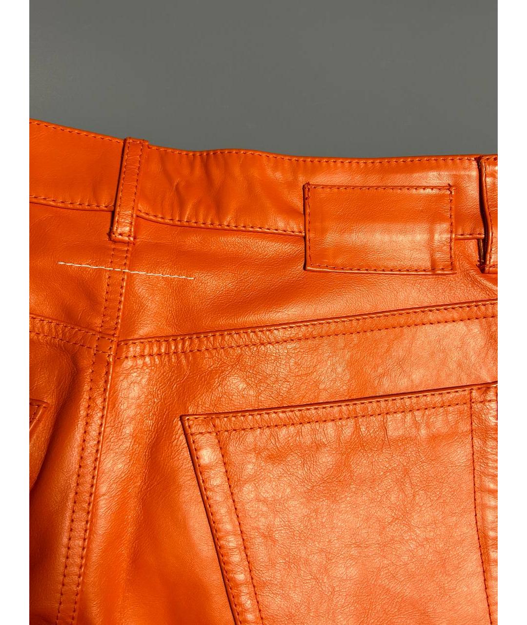 MM6 MAISON MARGIELA Оранжевые прямые брюки, фото 7