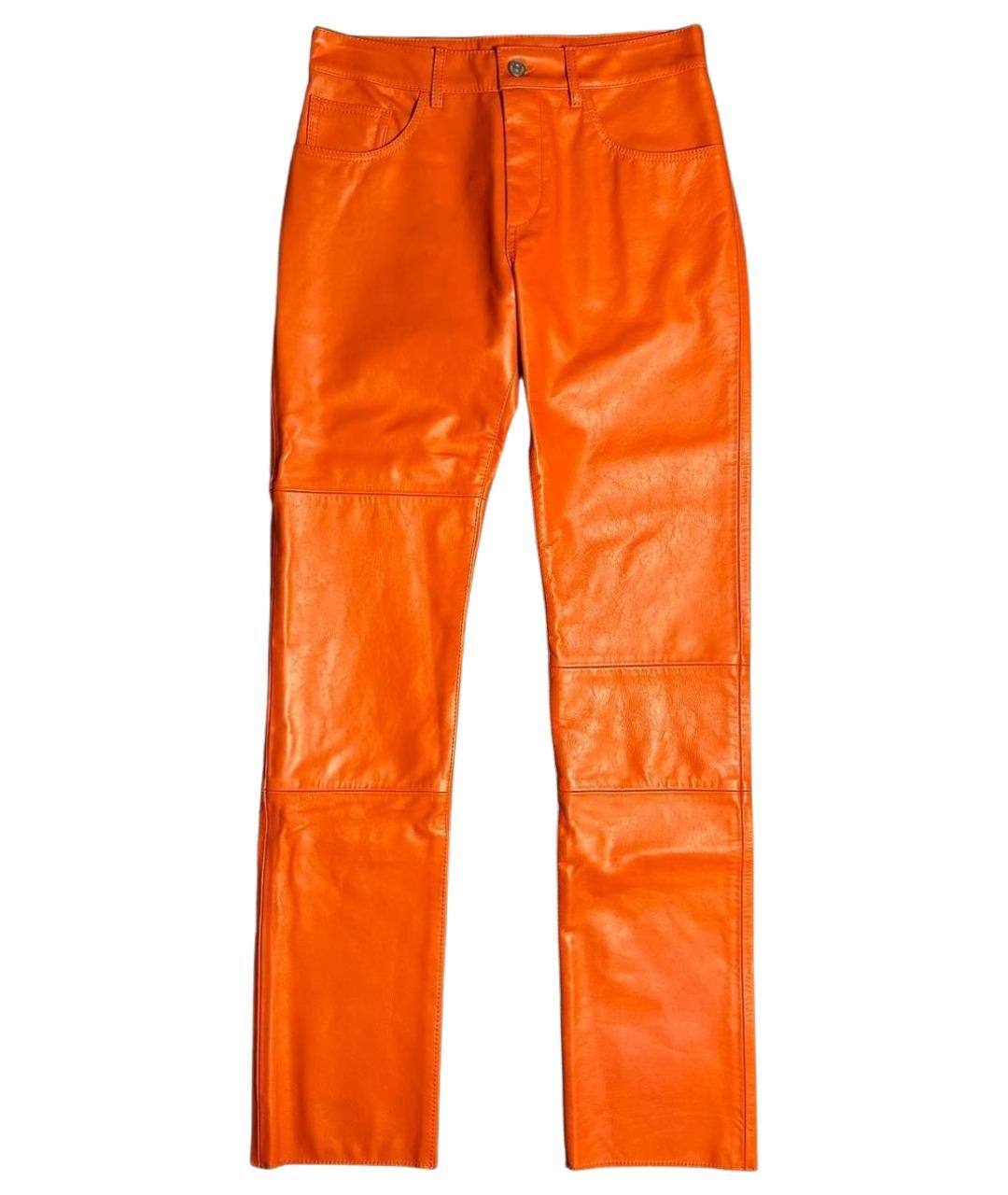 MM6 MAISON MARGIELA Оранжевые прямые брюки, фото 10