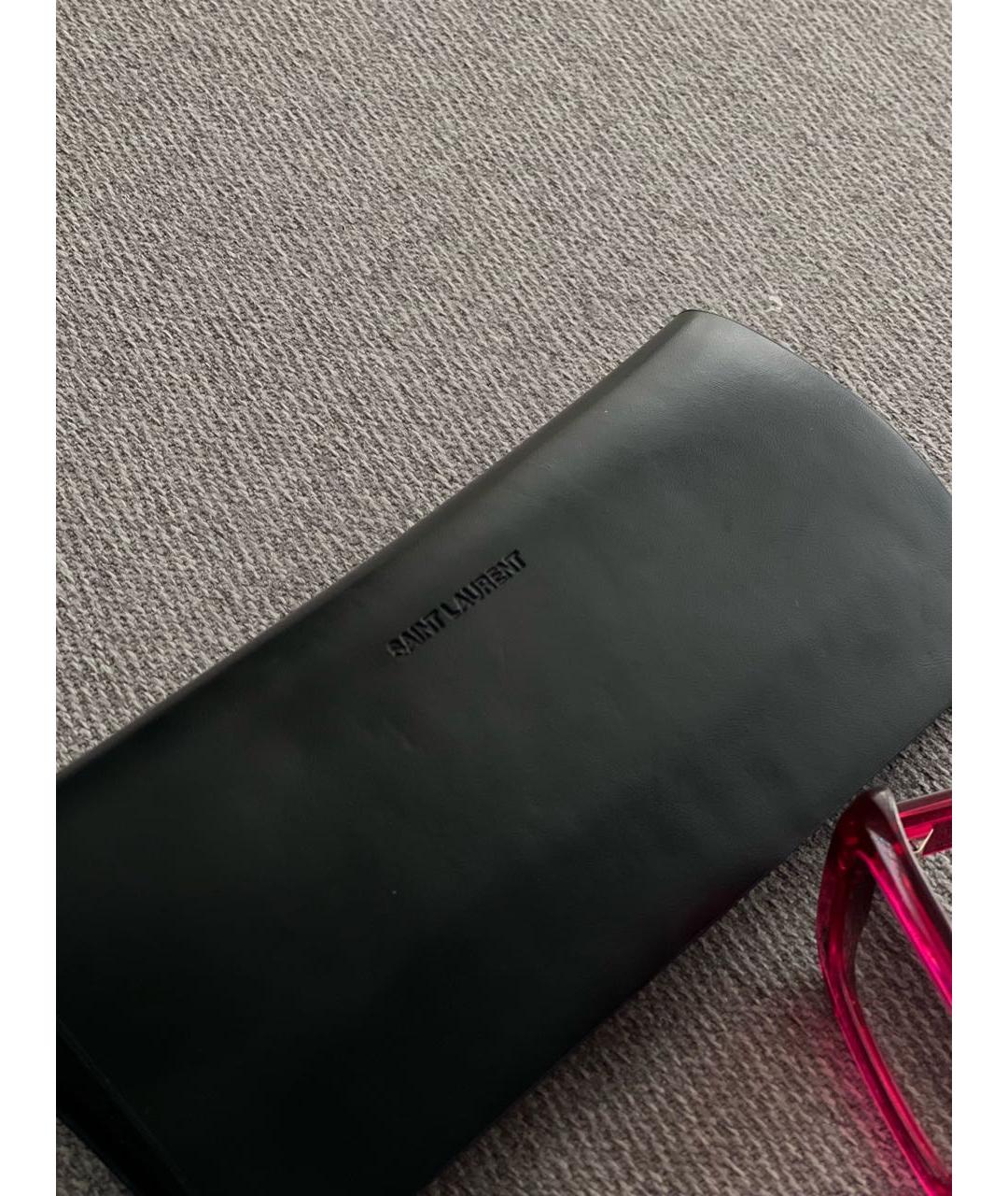 SAINT LAURENT Розовые пластиковые солнцезащитные очки, фото 6