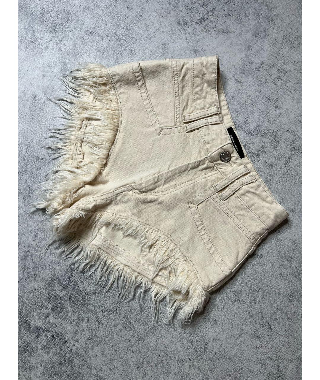 ISABEL MARANT Бежевые хлопковые шорты, фото 4