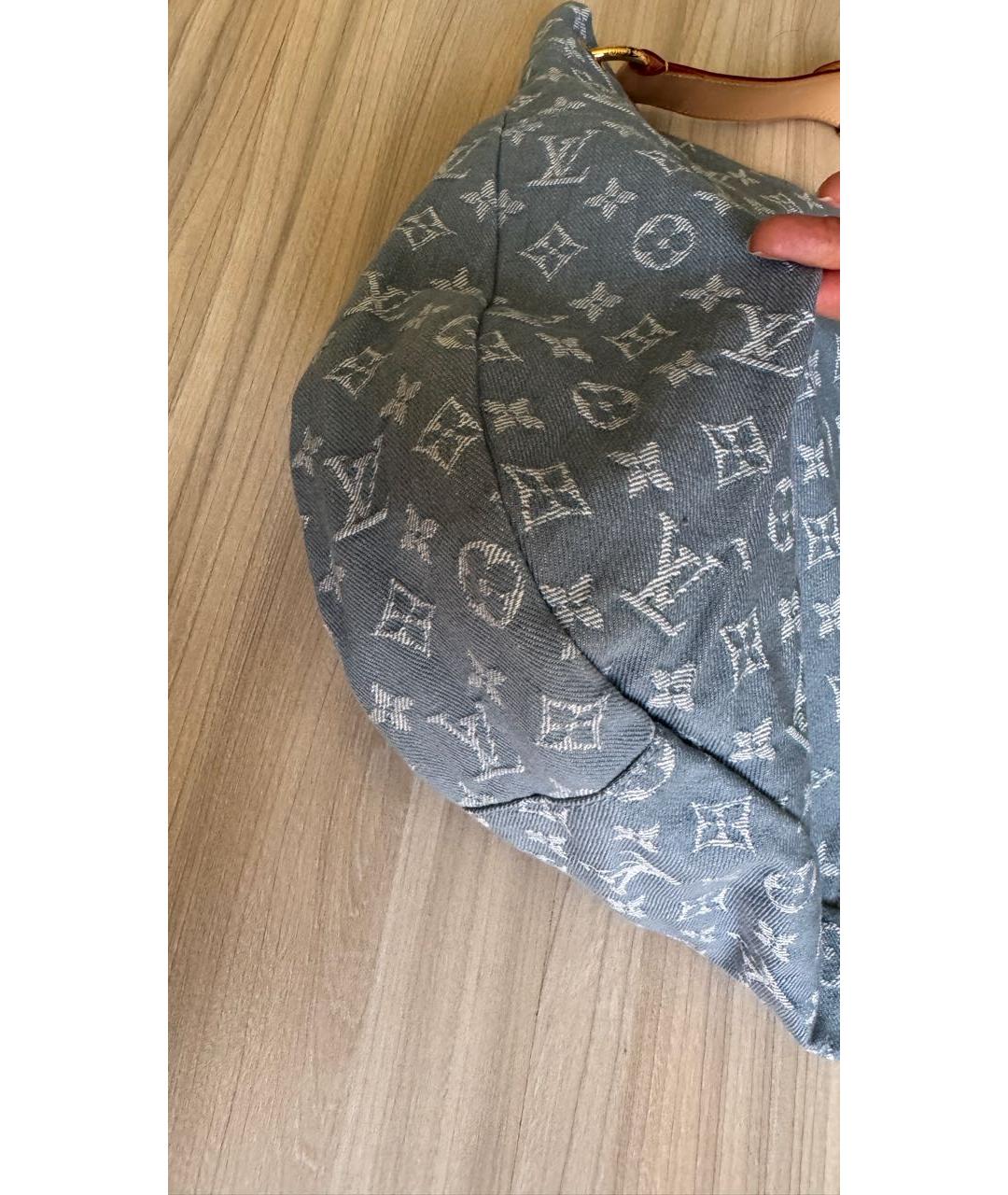 LOUIS VUITTON Голубая сумка тоут, фото 5