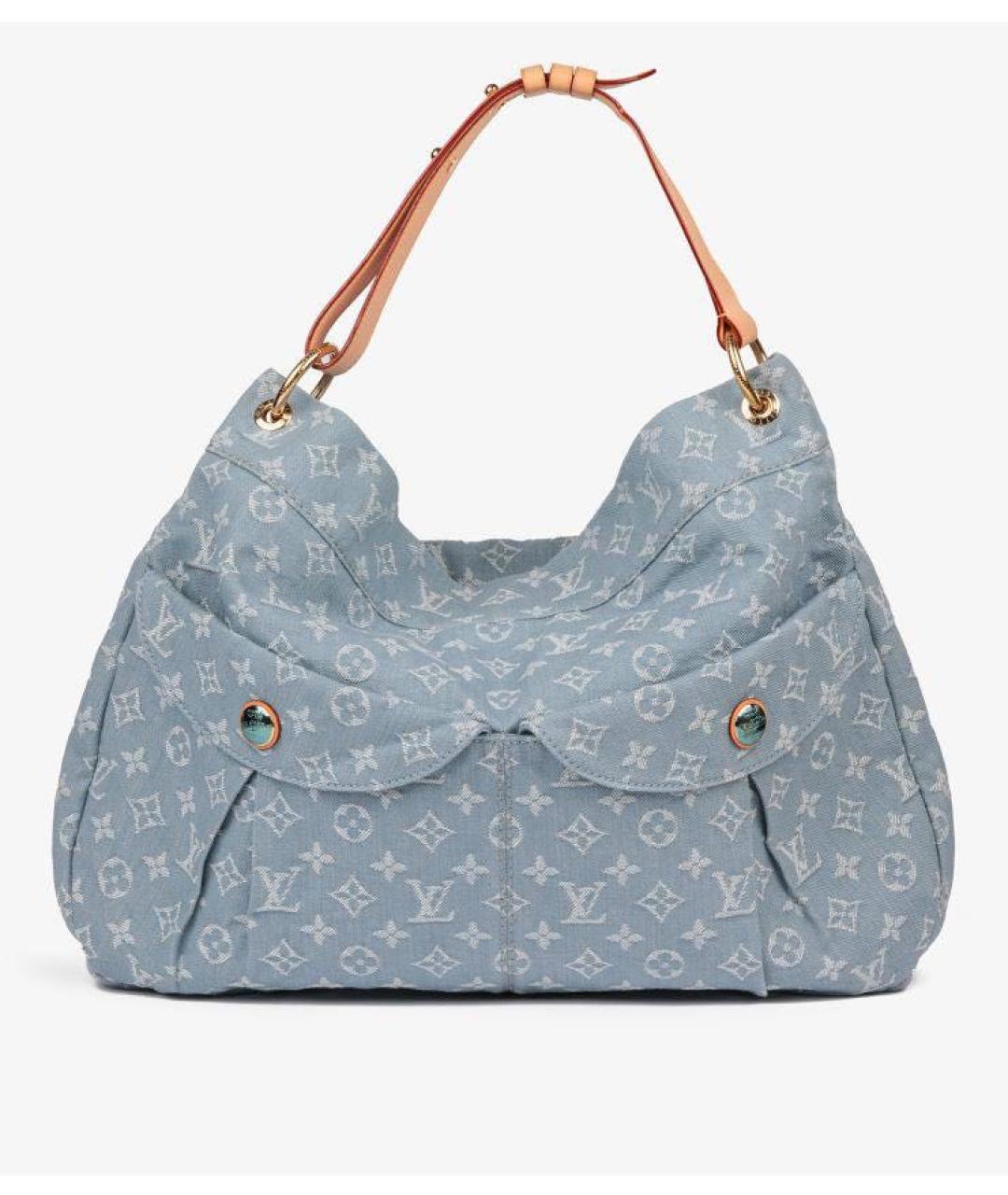 LOUIS VUITTON Голубая сумка тоут, фото 9