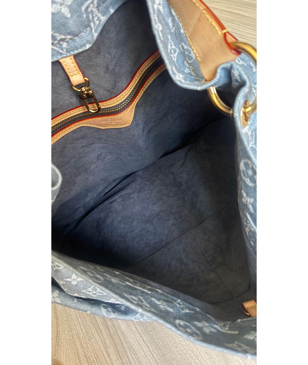 LOUIS VUITTON Голубая сумка тоут, фото 8