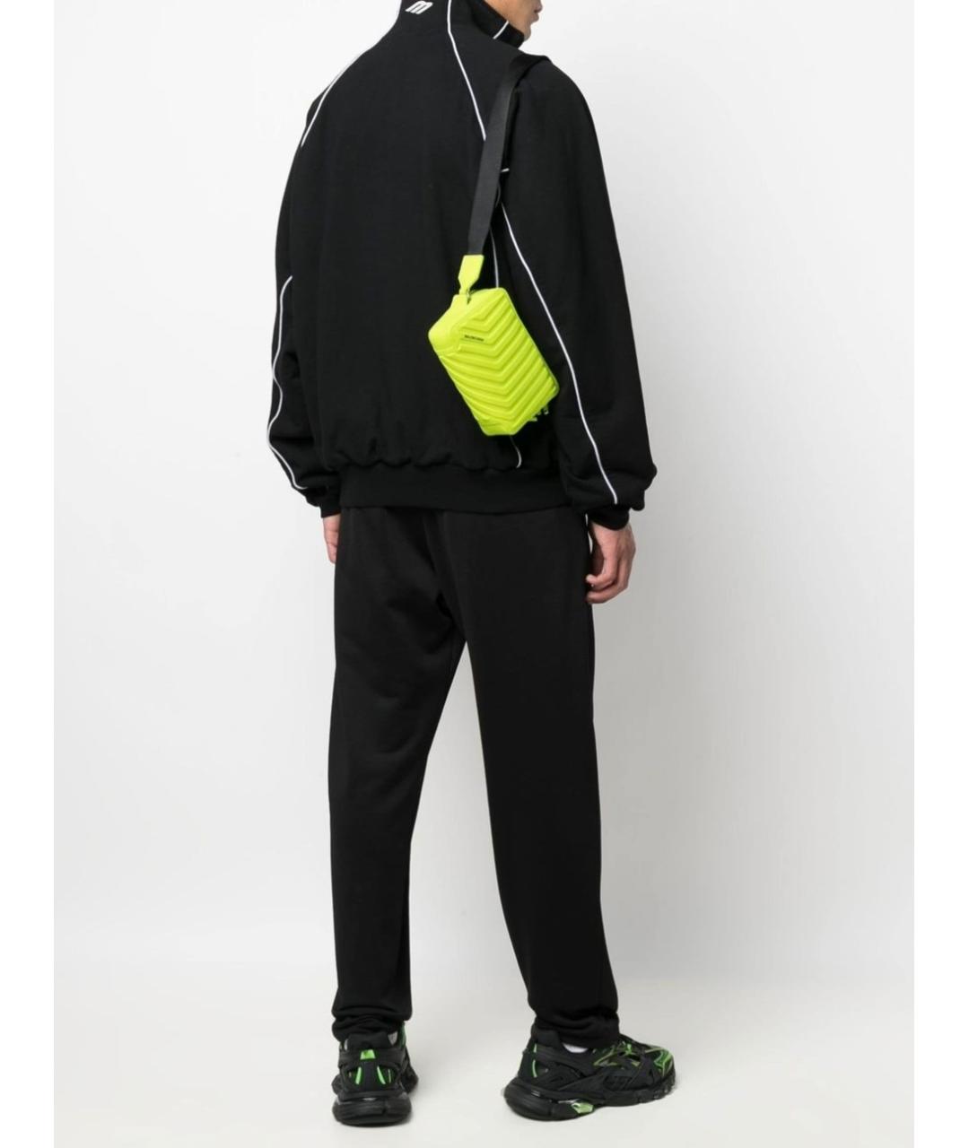 BALENCIAGA Желтая кожаная сумка через плечо, фото 4