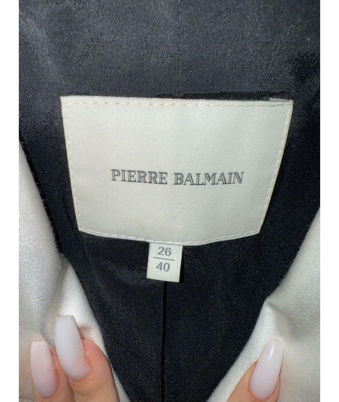 PIERRE BALMAIN Темно-синий шелковый жакет/пиджак, фото 3
