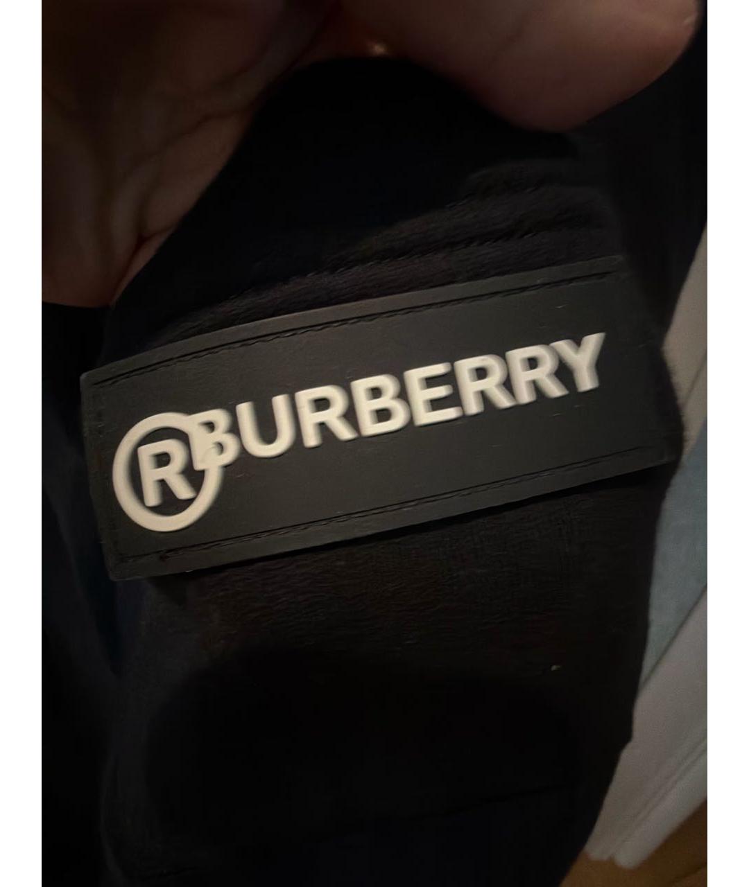 BURBERRY Черные хлопковые повседневные брюки, фото 6