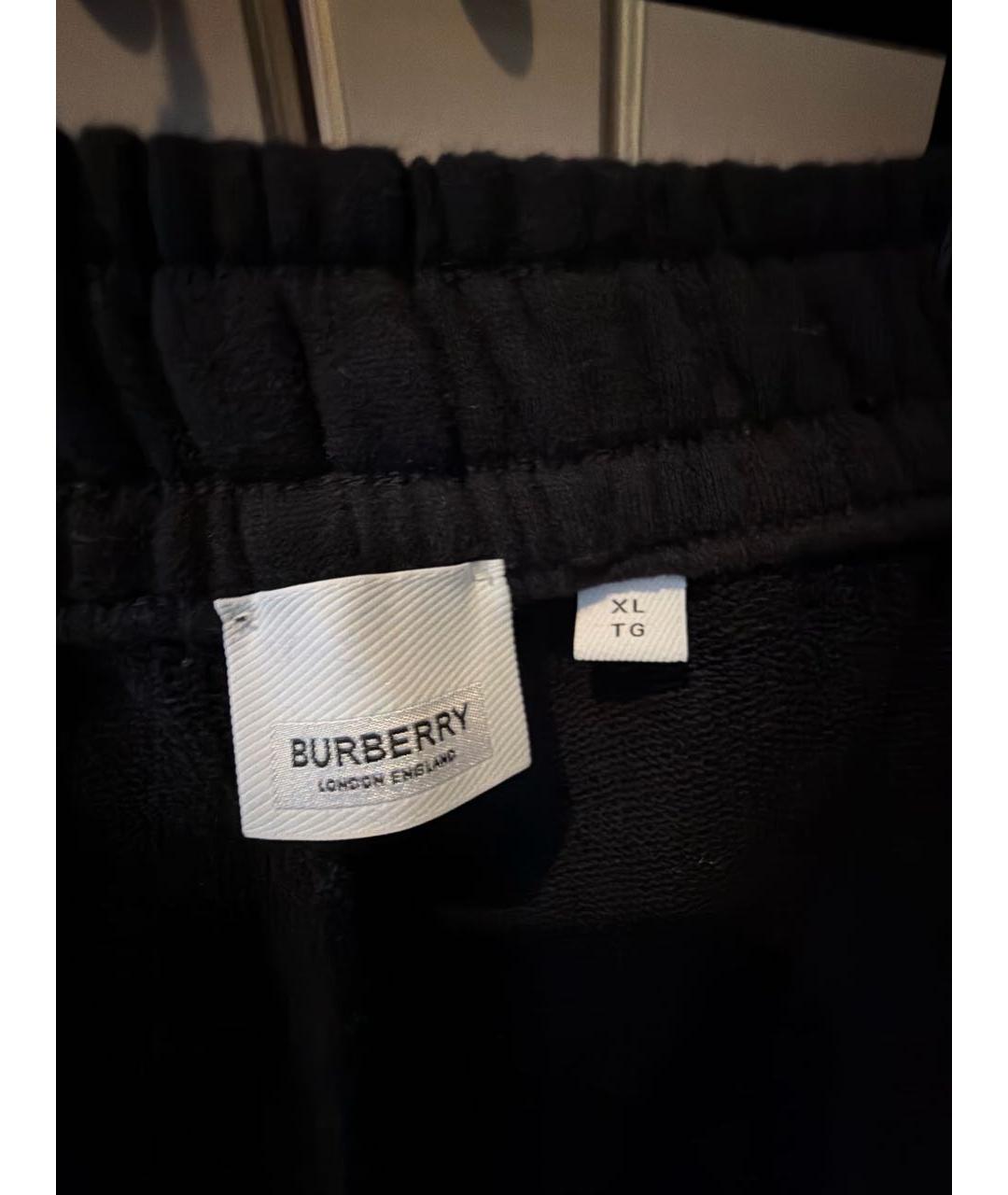BURBERRY Черные хлопковые повседневные брюки, фото 5