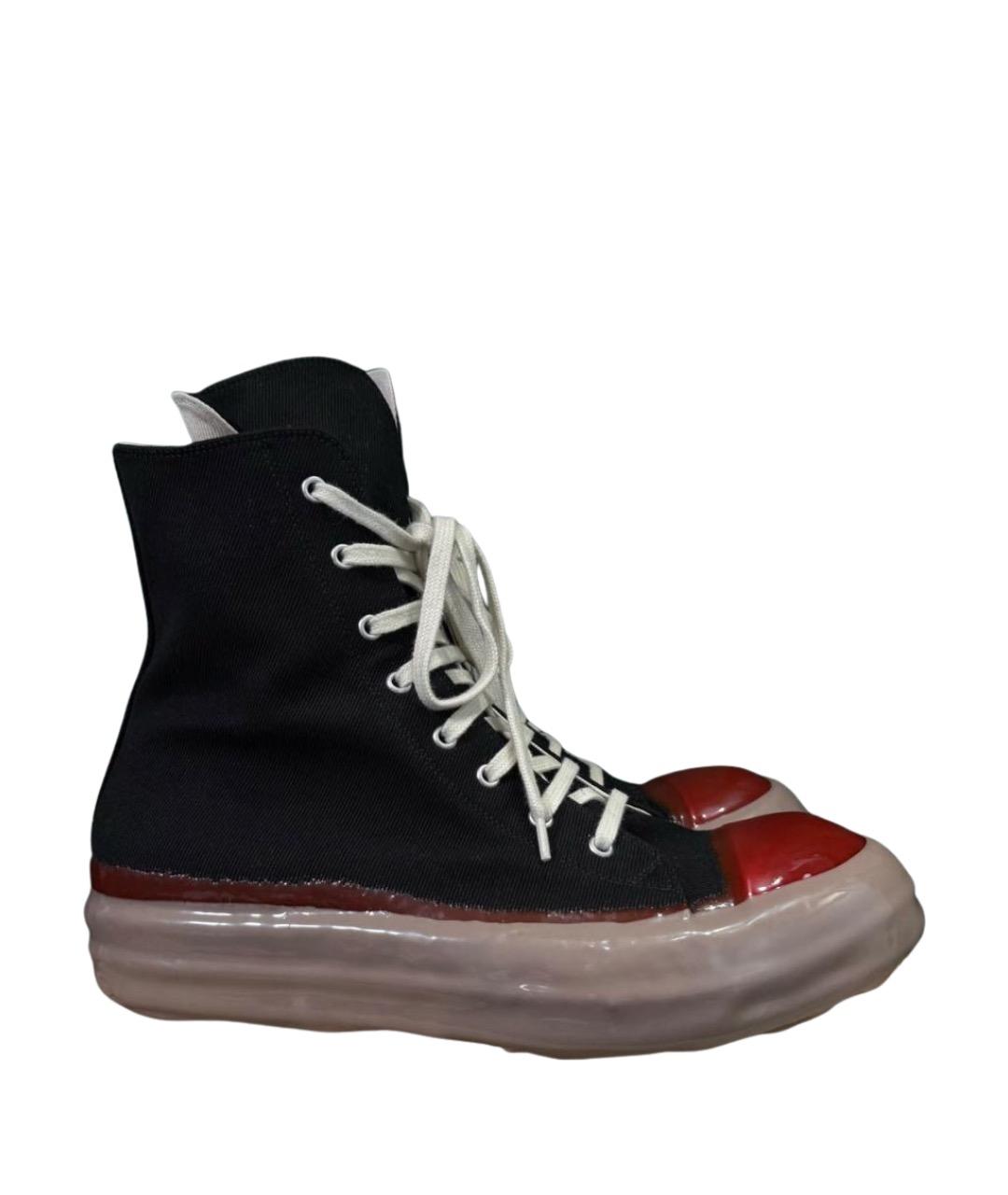 RICK OWENS DRKSHDW Черные высокие кроссовки / кеды, фото 1