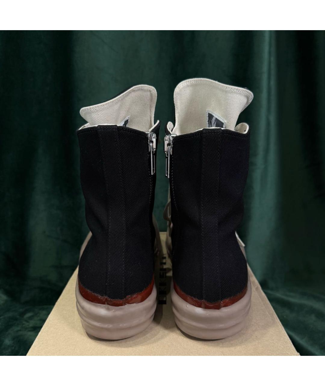 RICK OWENS DRKSHDW Черные высокие кроссовки / кеды, фото 4