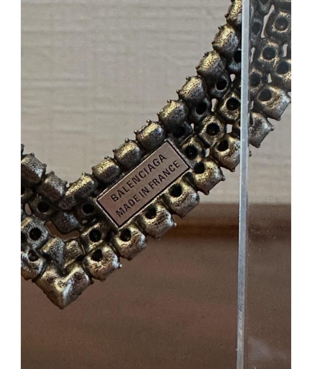 BALENCIAGA Серебряные латунные серьги, фото 3