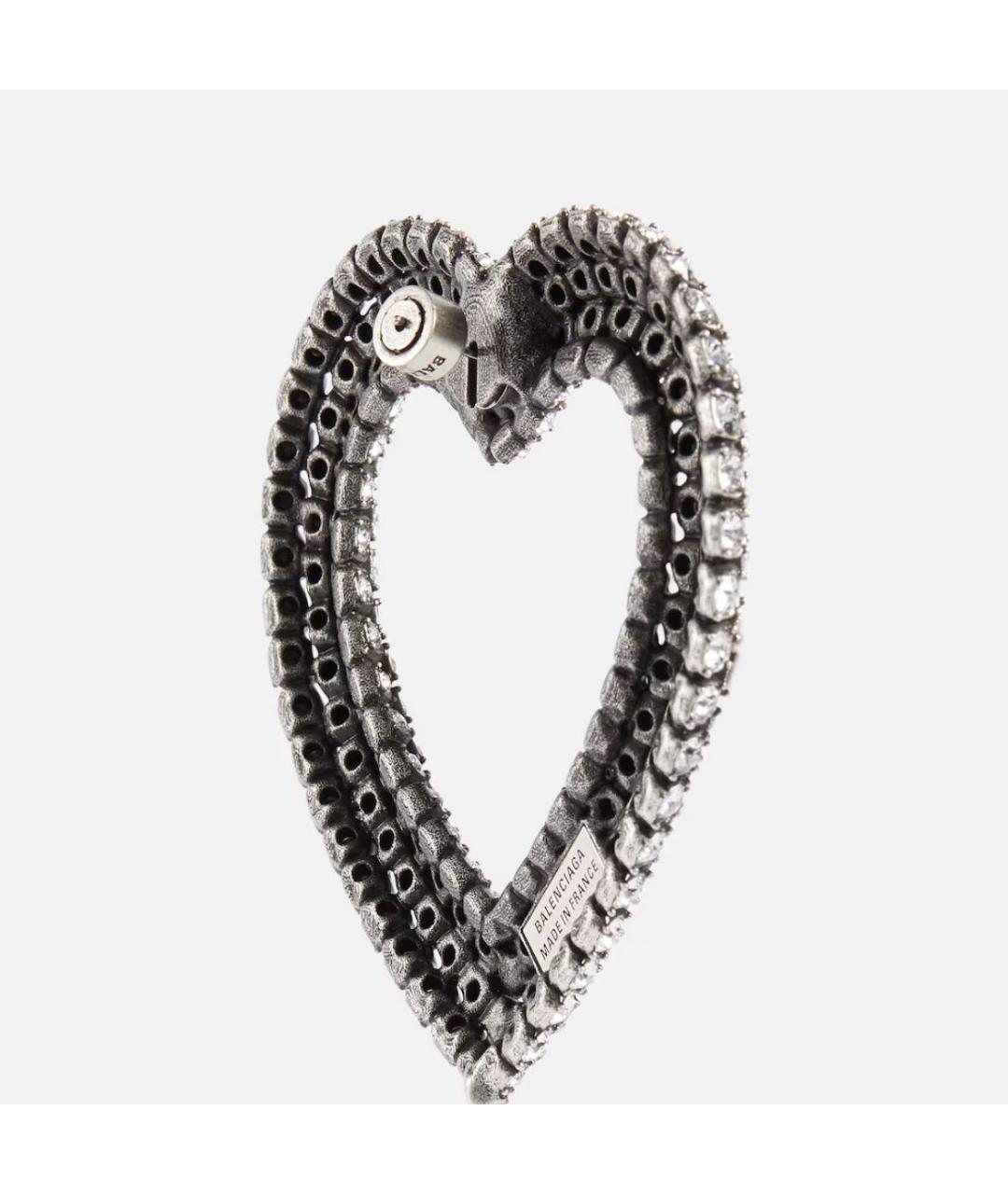 BALENCIAGA Серебряные латунные серьги, фото 5