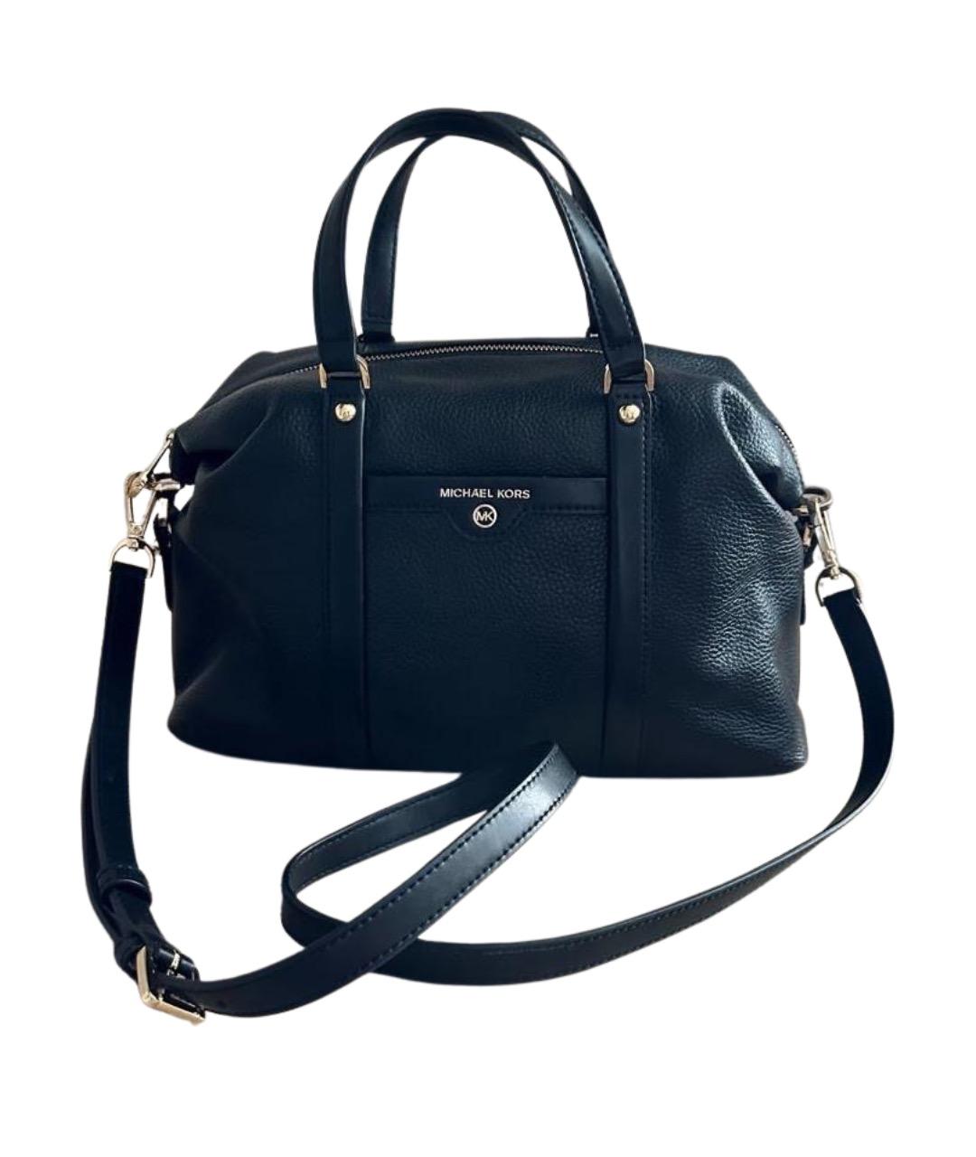 MICHAEL KORS Черная кожаная сумка с короткими ручками, фото 1