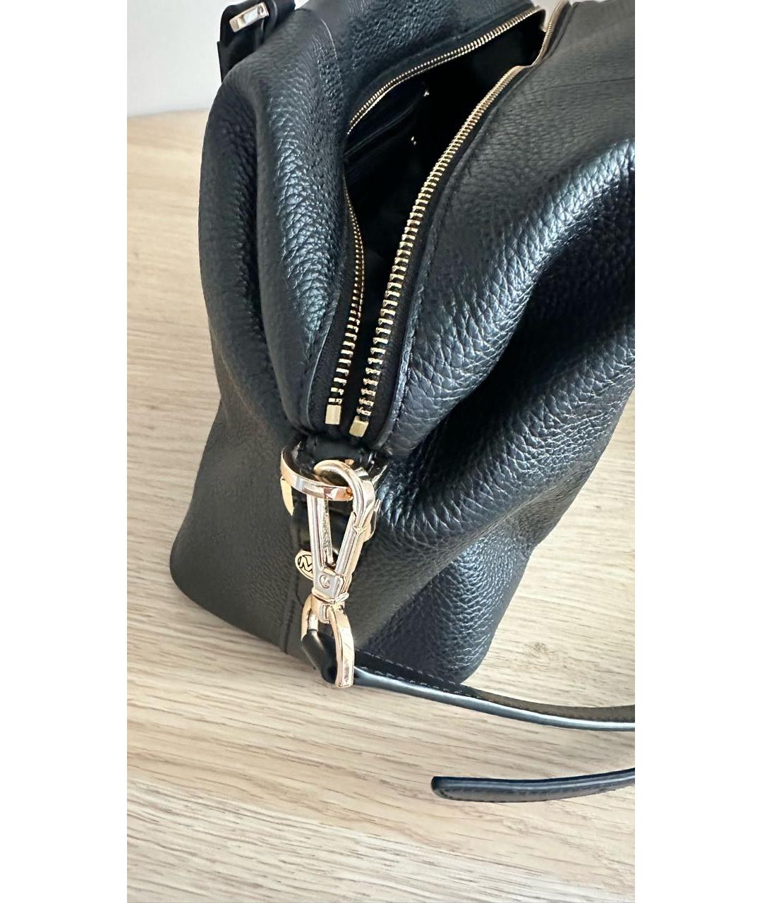 MICHAEL KORS Черная кожаная сумка с короткими ручками, фото 6