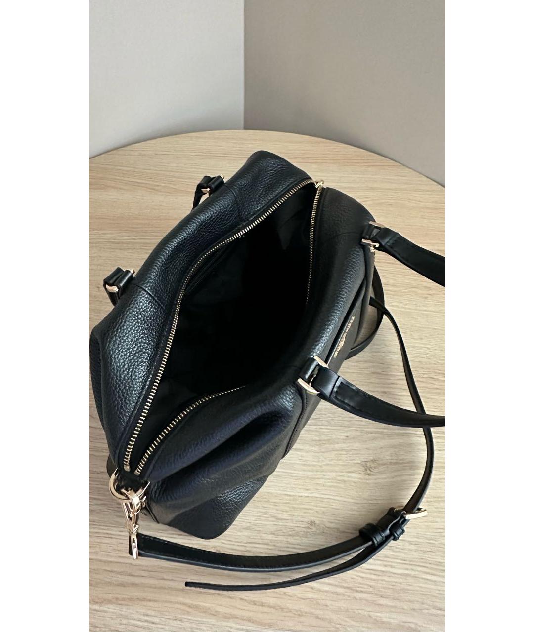 MICHAEL KORS Черная кожаная сумка с короткими ручками, фото 4