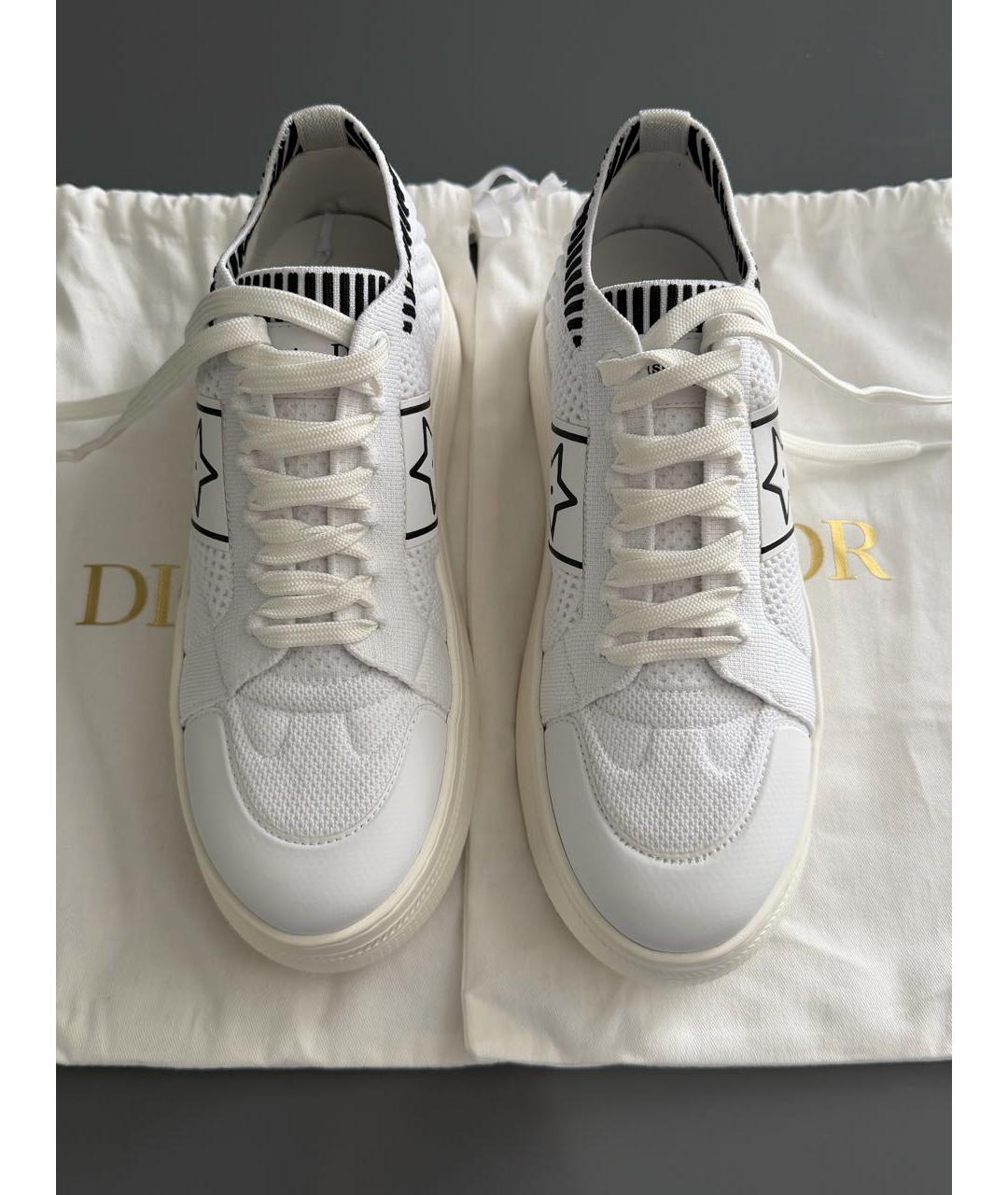 CHRISTIAN DIOR Белые текстильные кроссовки, фото 2