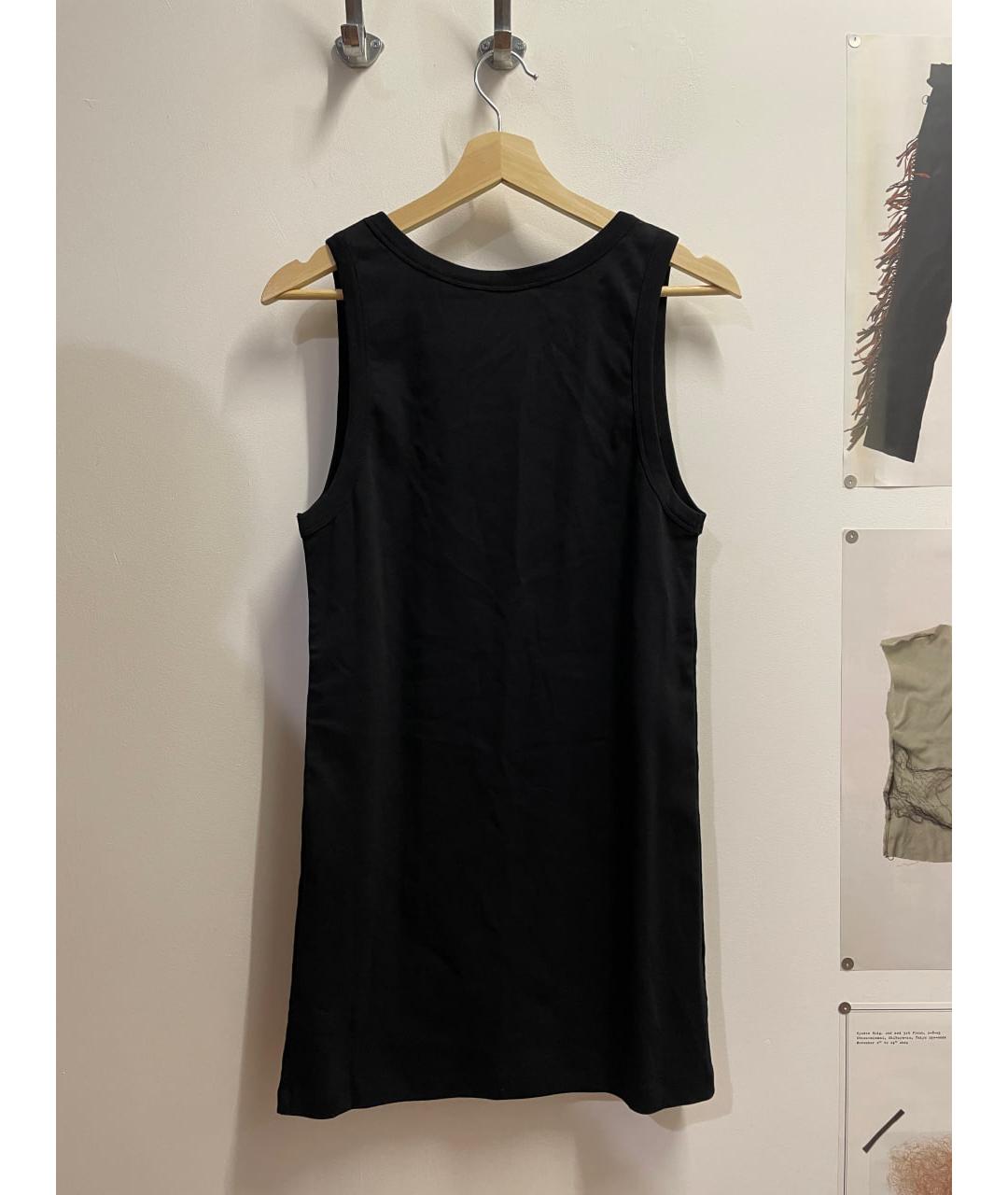 ANN DEMEULEMEESTER Черная хлопковая майка, фото 2