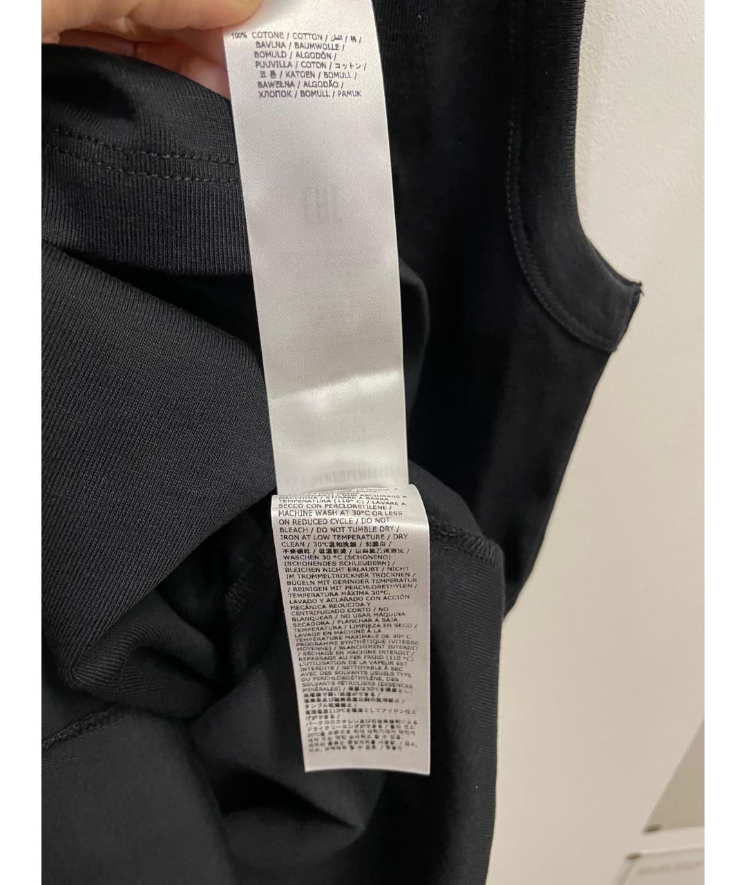 ANN DEMEULEMEESTER Черная хлопковая майка, фото 7
