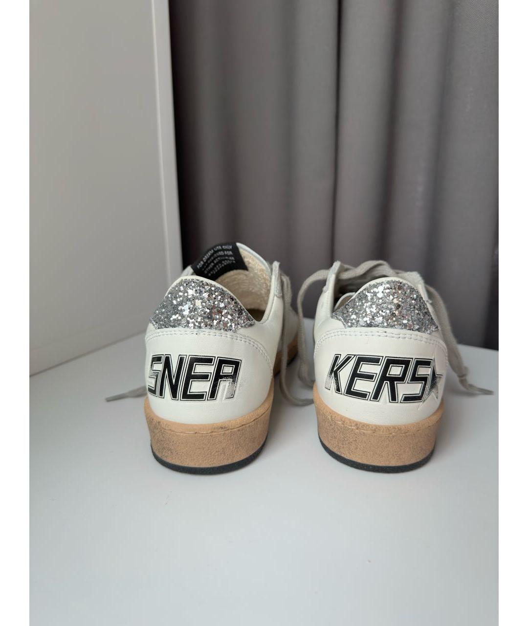 GOLDEN GOOSE Белые кожаные кроссовки, фото 4