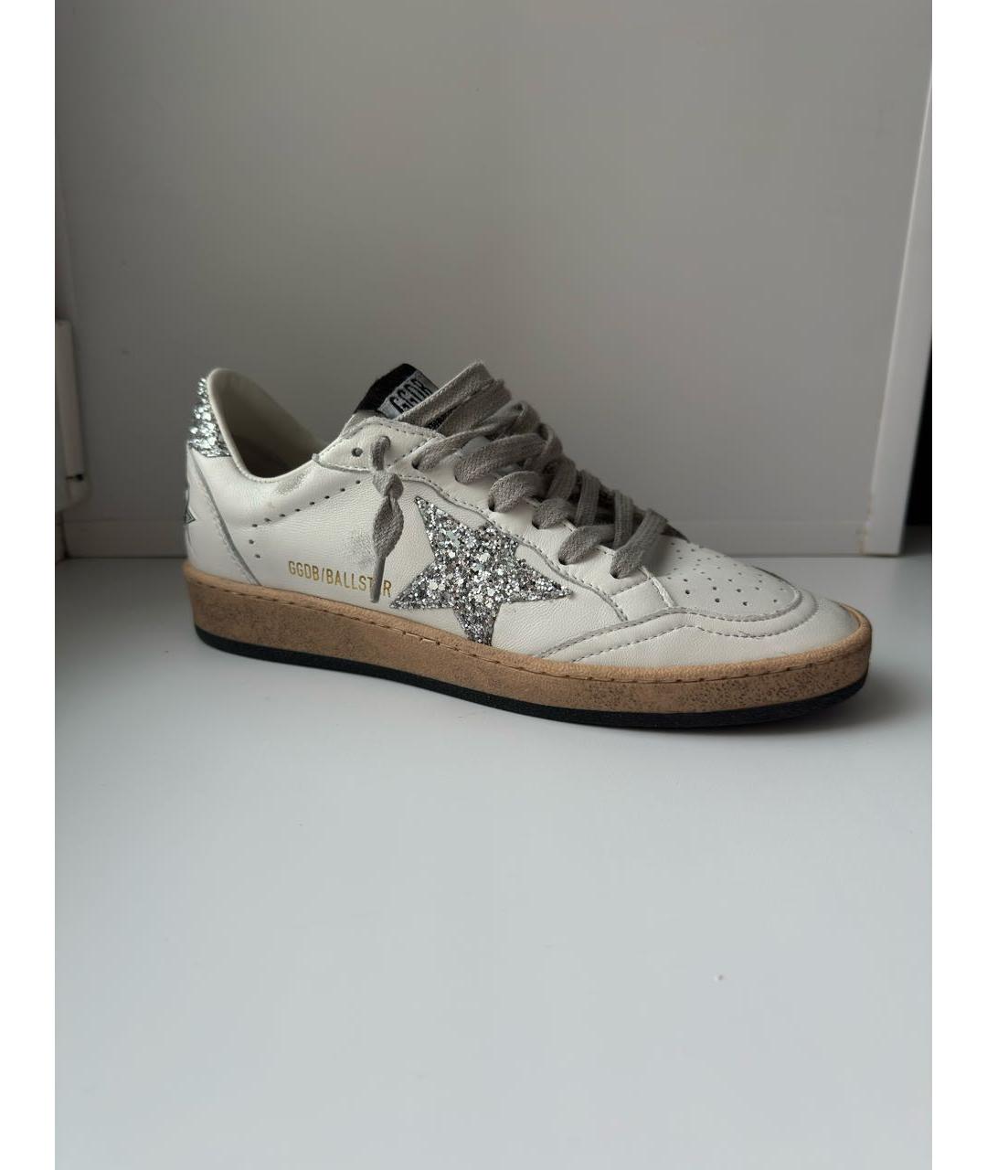 GOLDEN GOOSE Белые кожаные кроссовки, фото 9