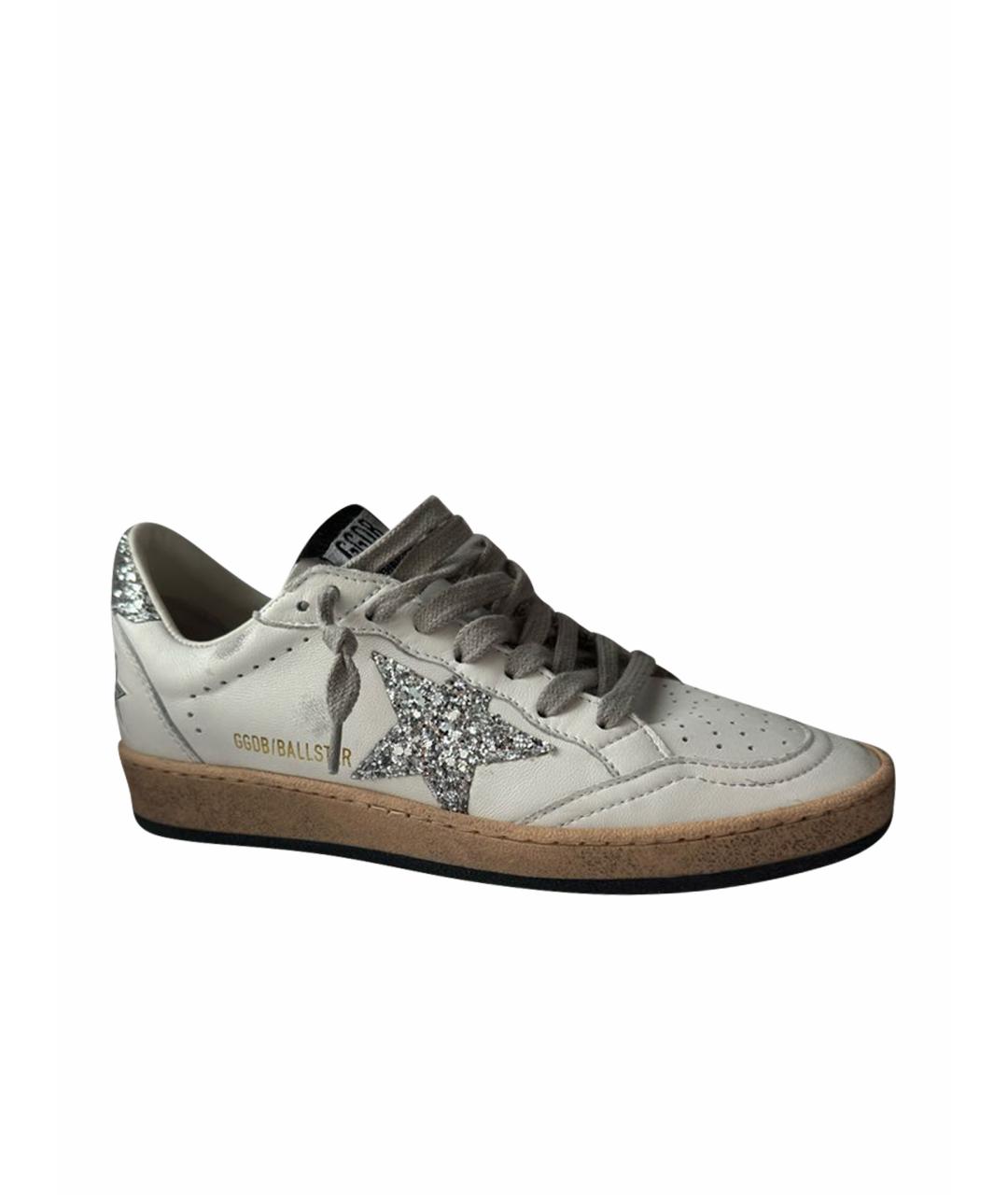 GOLDEN GOOSE Белые кожаные кроссовки, фото 1