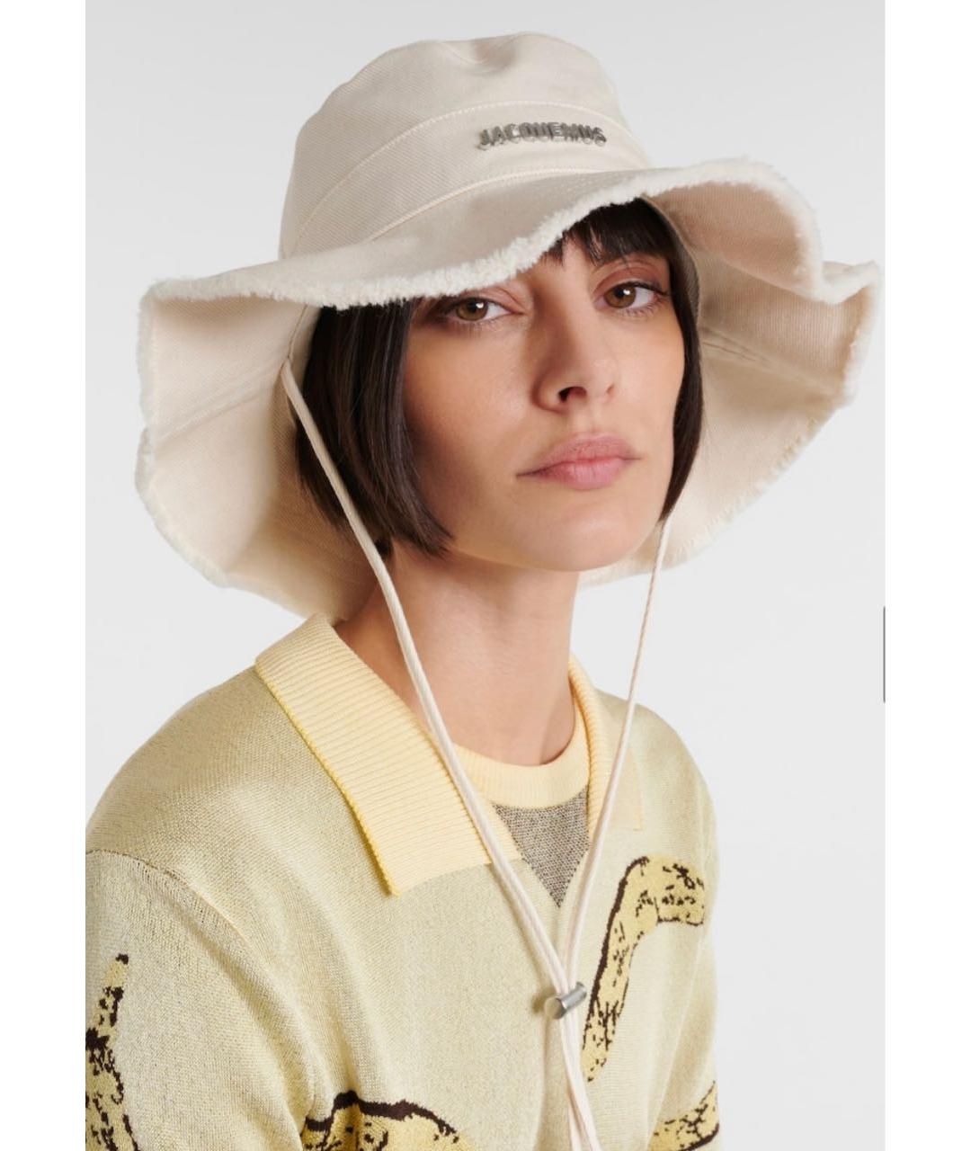 JACQUEMUS Бежевая хлопковая шляпа, фото 3
