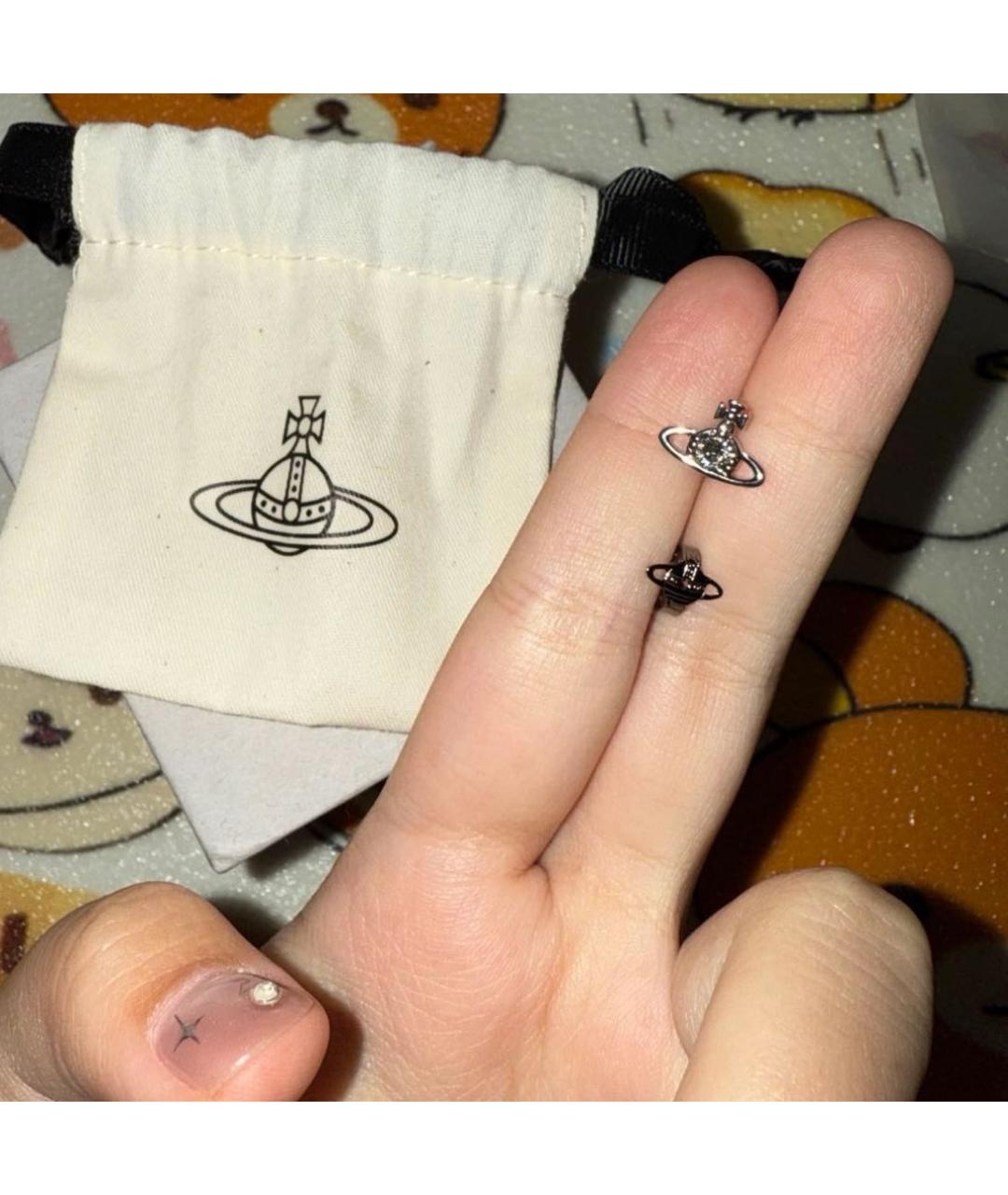 VIVIENNE WESTWOOD Серебряные латунные серьги, фото 4