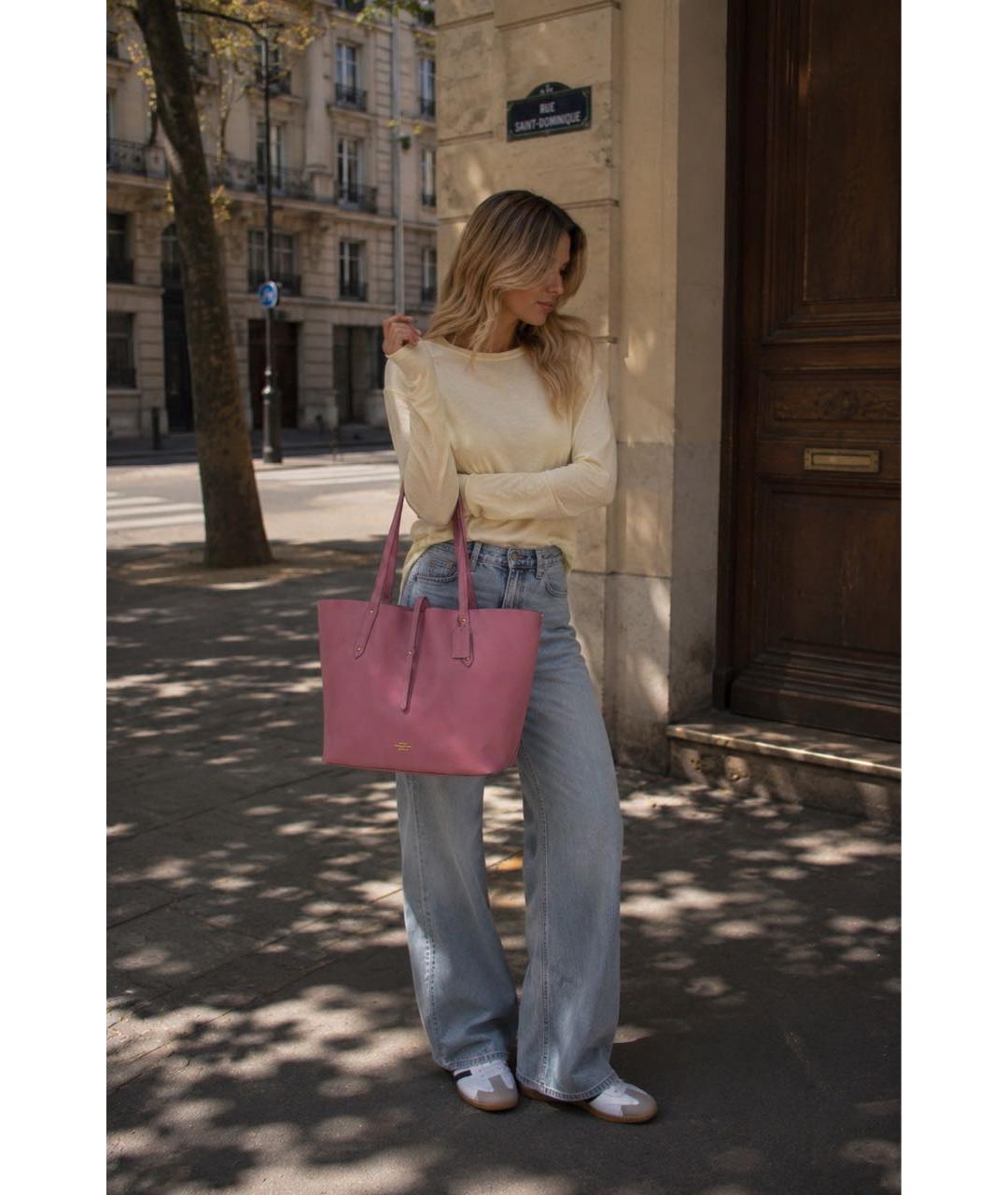 COACH Розовая сумка тоут из искусственной кожи, фото 8