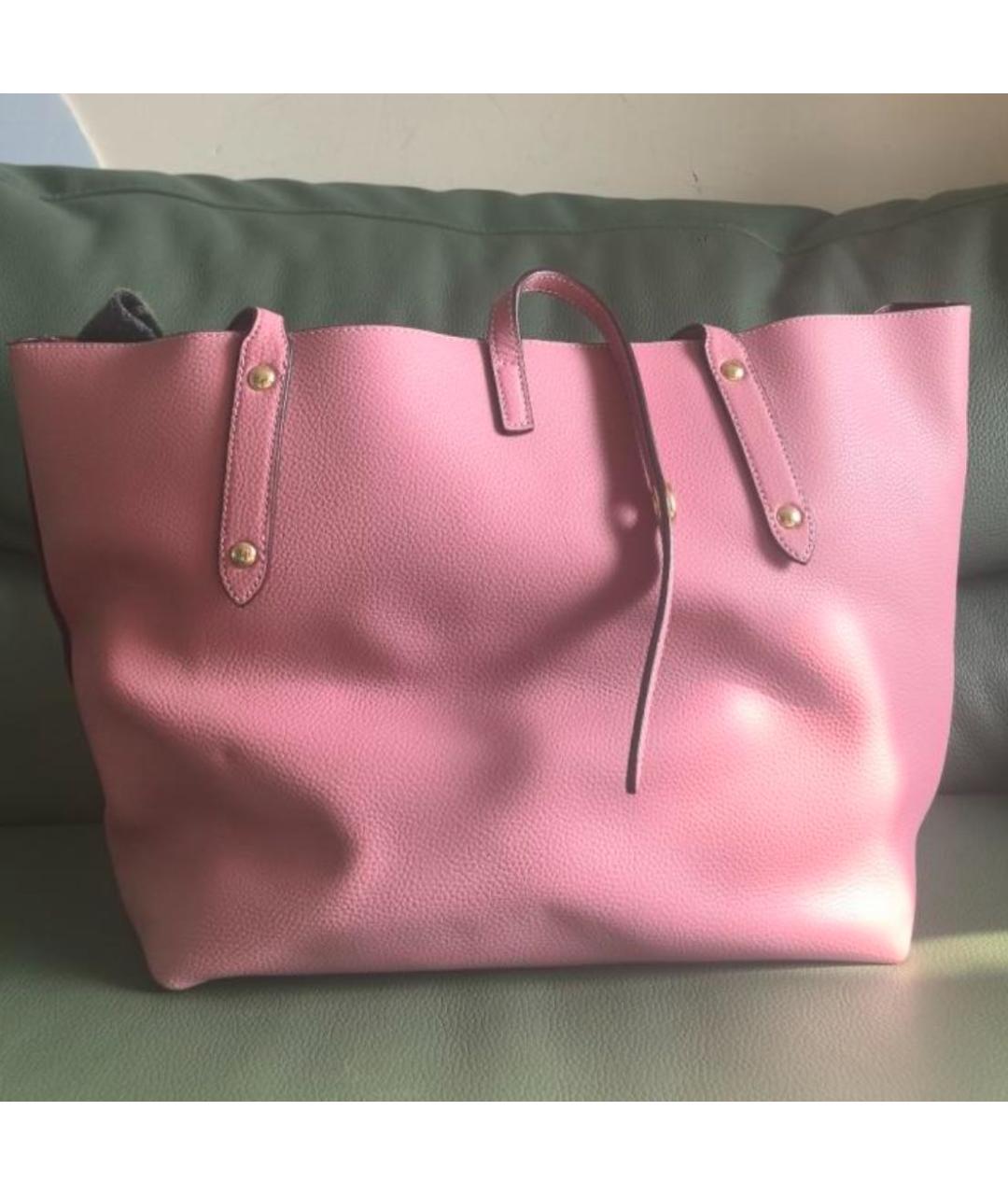 COACH Розовая сумка тоут из искусственной кожи, фото 3