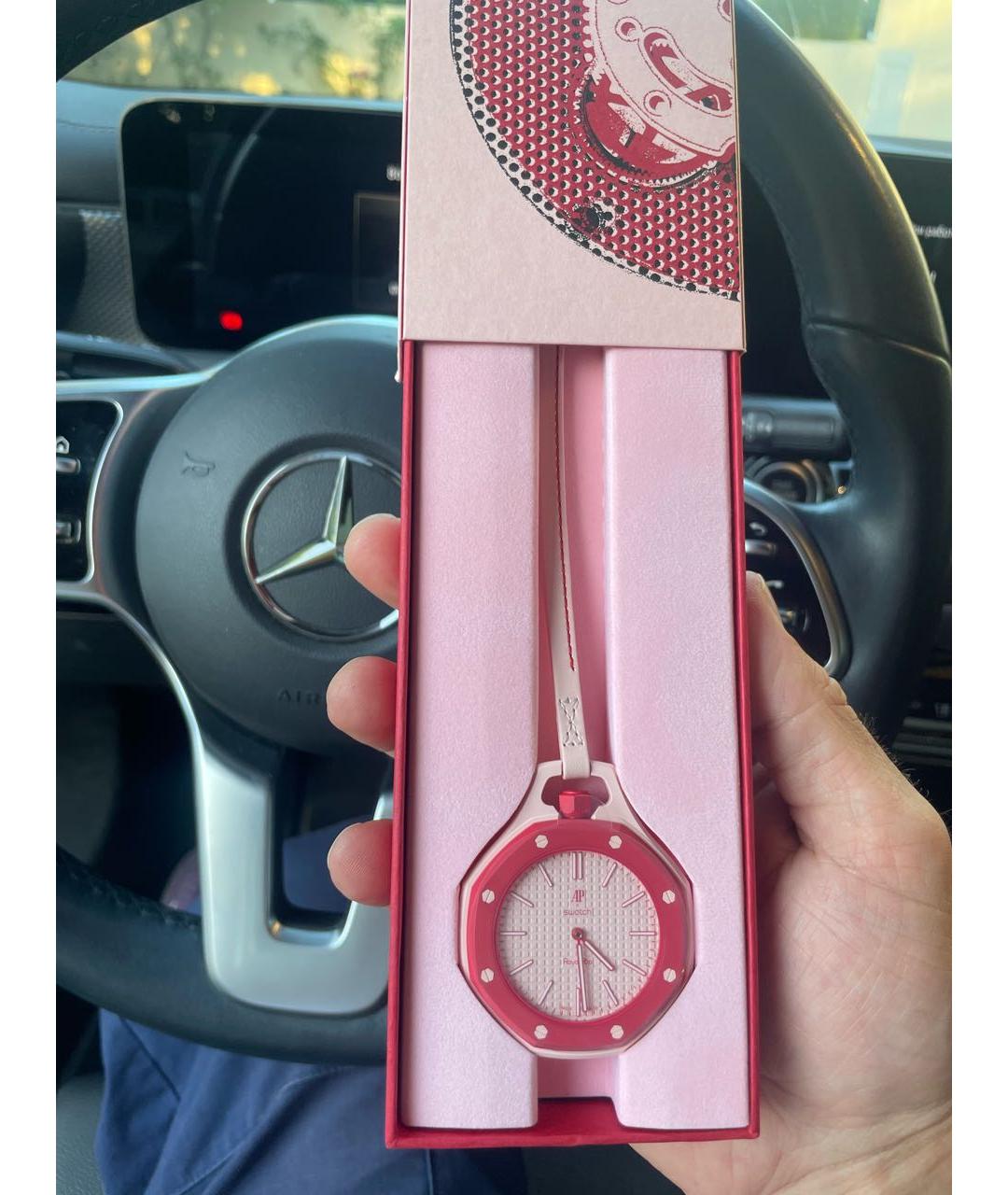 Swatch Розовые часы, фото 2