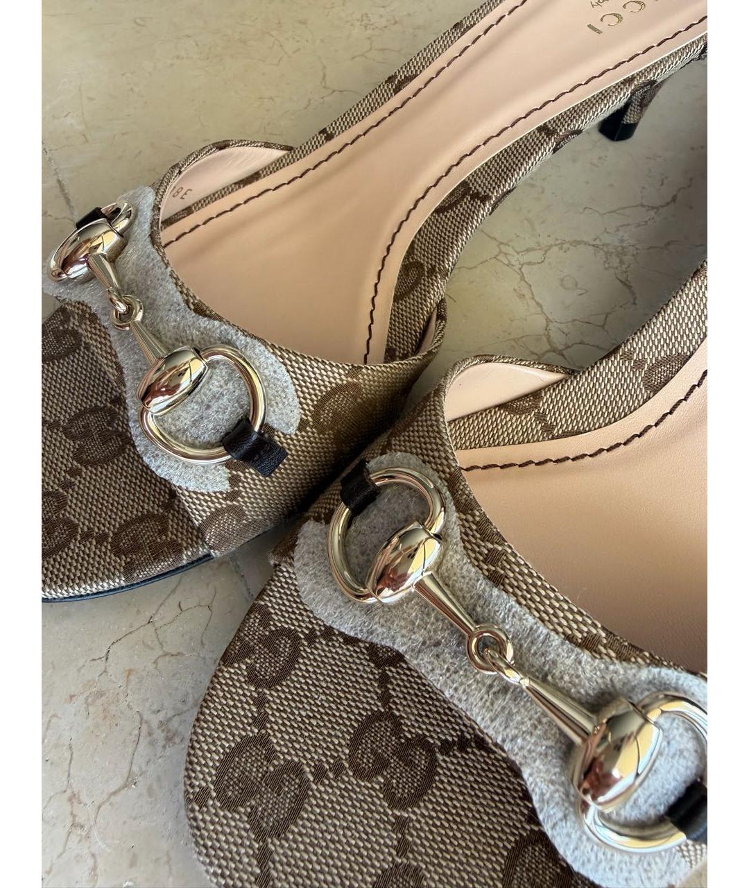 GUCCI Бежевые туфли, фото 6