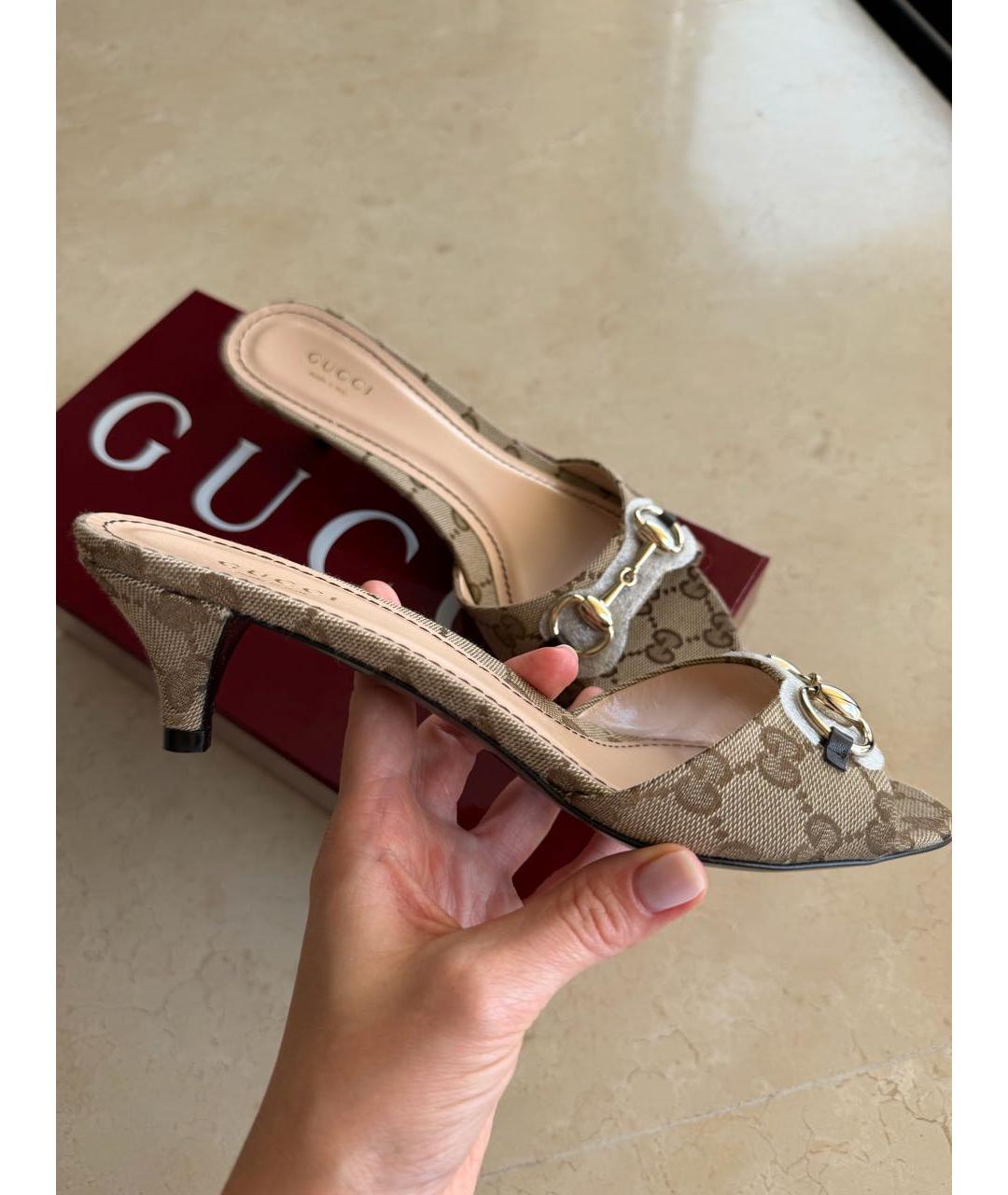 GUCCI Бежевые туфли, фото 4