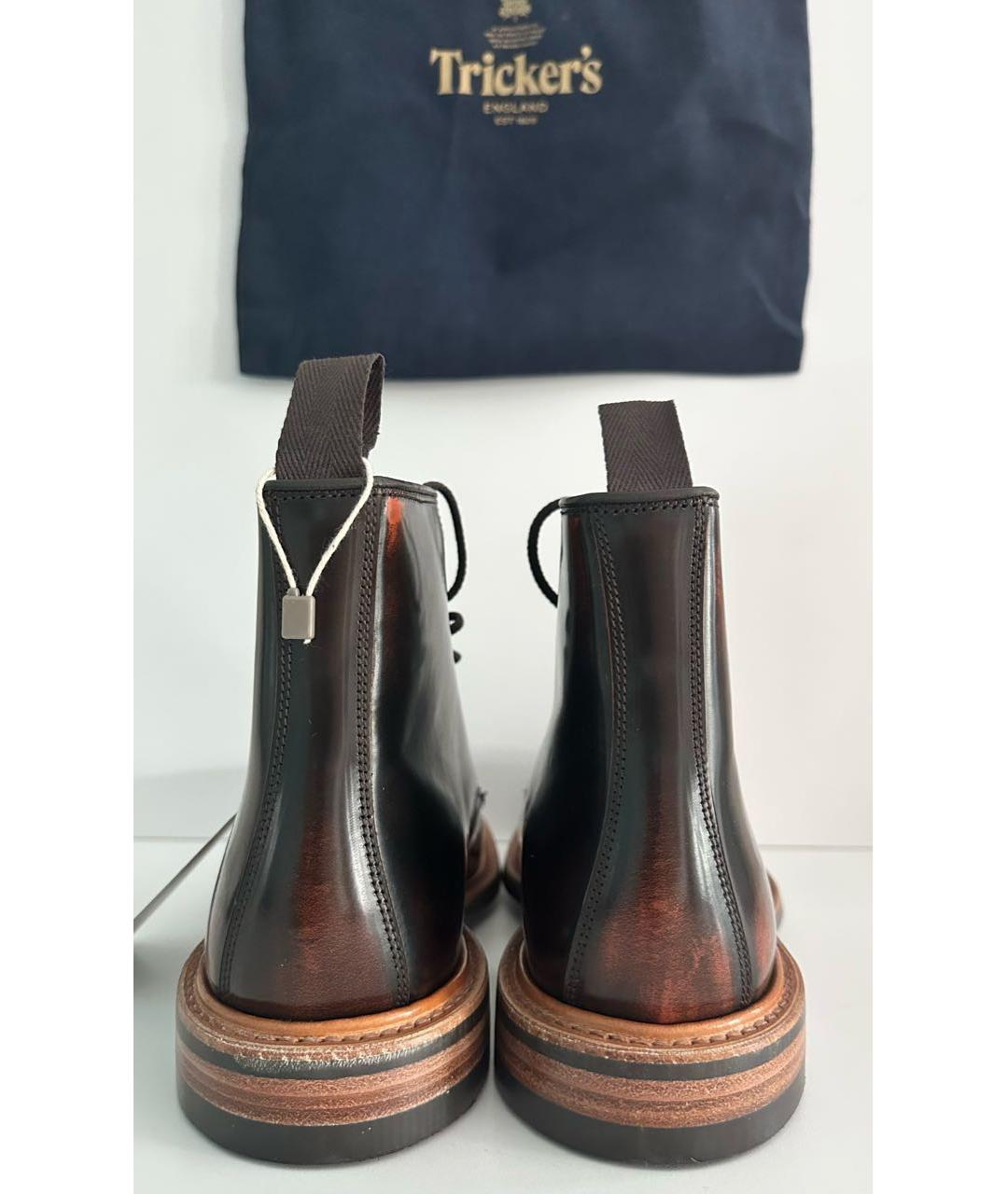 TRICKER'S Коричневые кожаные высокие ботинки, фото 4