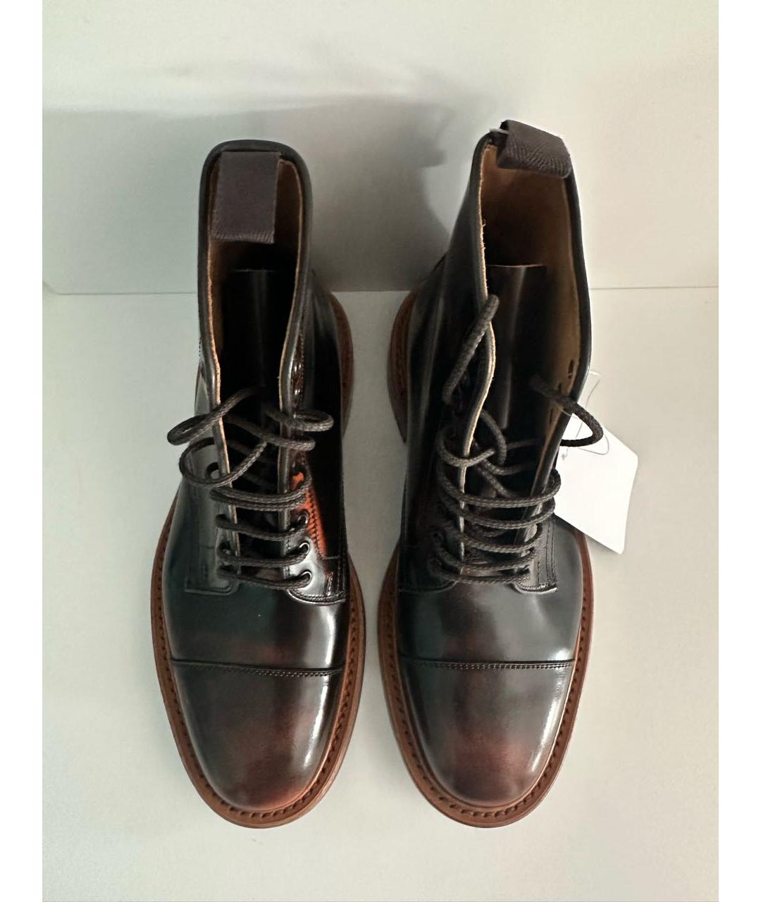 TRICKER'S Коричневые кожаные высокие ботинки, фото 3