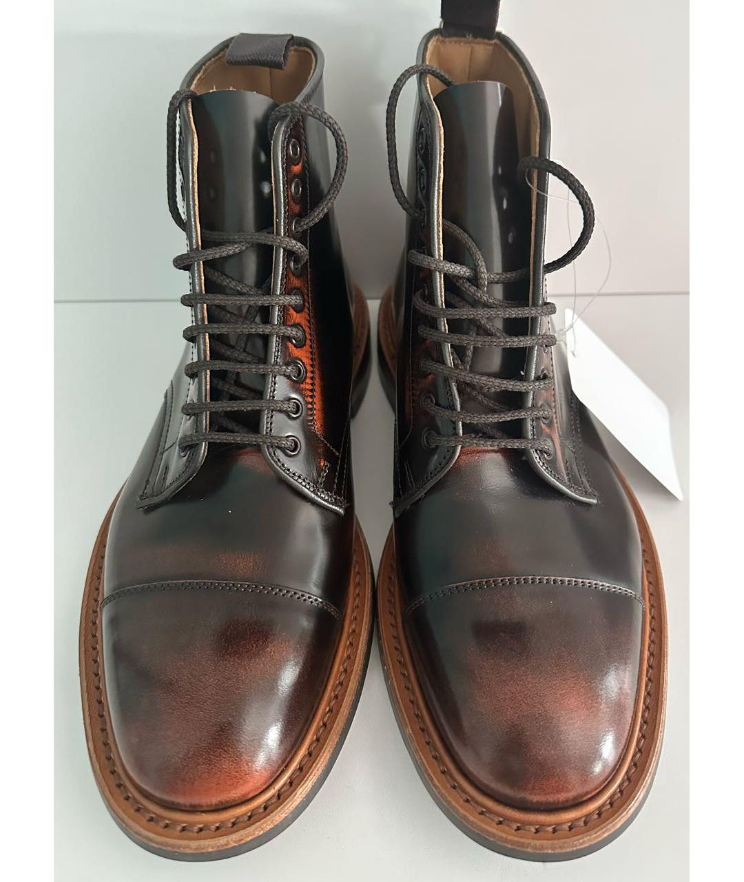 TRICKER'S Коричневые кожаные высокие ботинки, фото 2